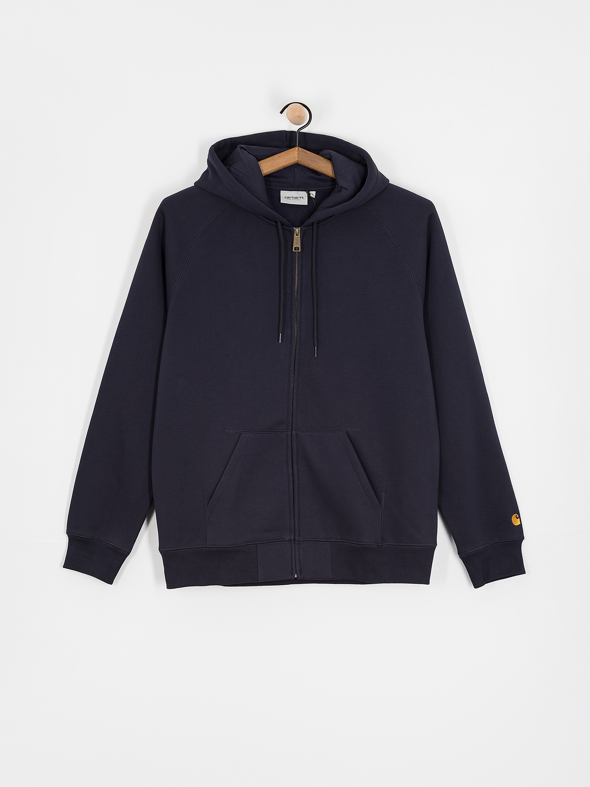 Hanorac cu glugă Carhartt WIP Chase ZHD (dark navy/gold)