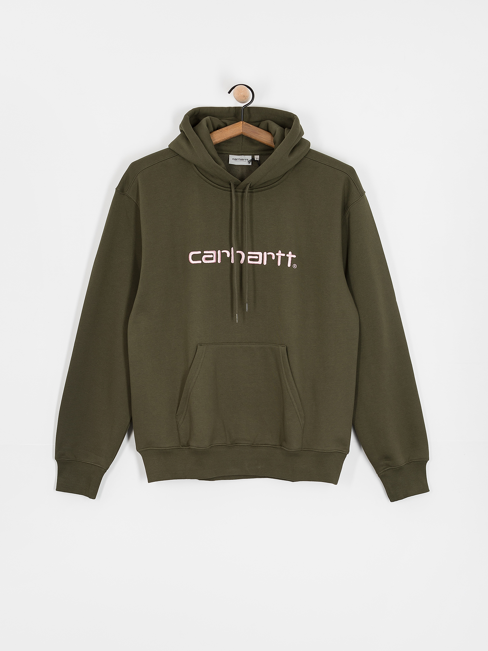 Hanorac cu glugă Carhartt WIP Carhartt HD (turtle/air pink)