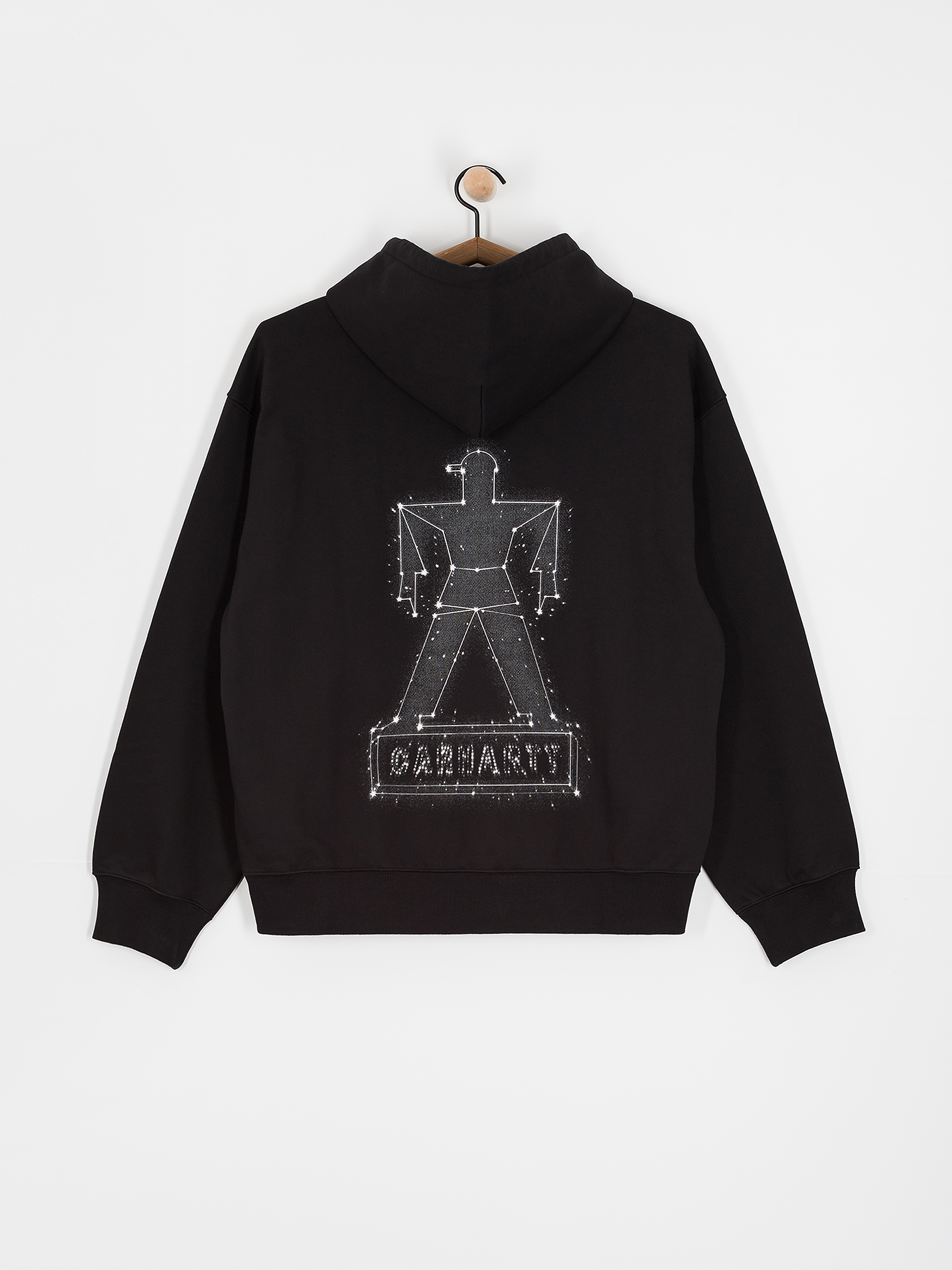 Hanorac cu glugă Carhartt WIP Stargazer HD (black/white)