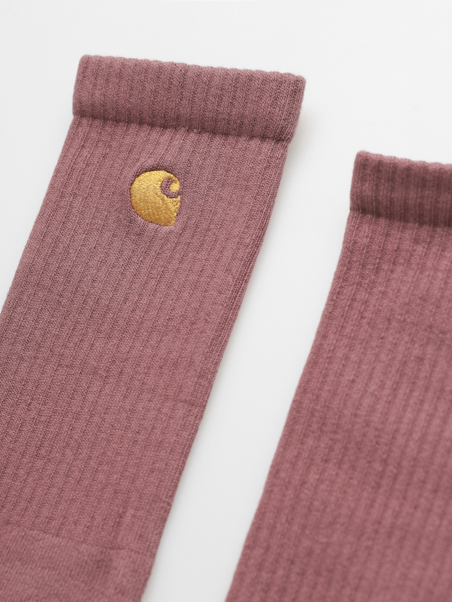 Șosete Carhartt WIP Chase (dusky pink/gold)