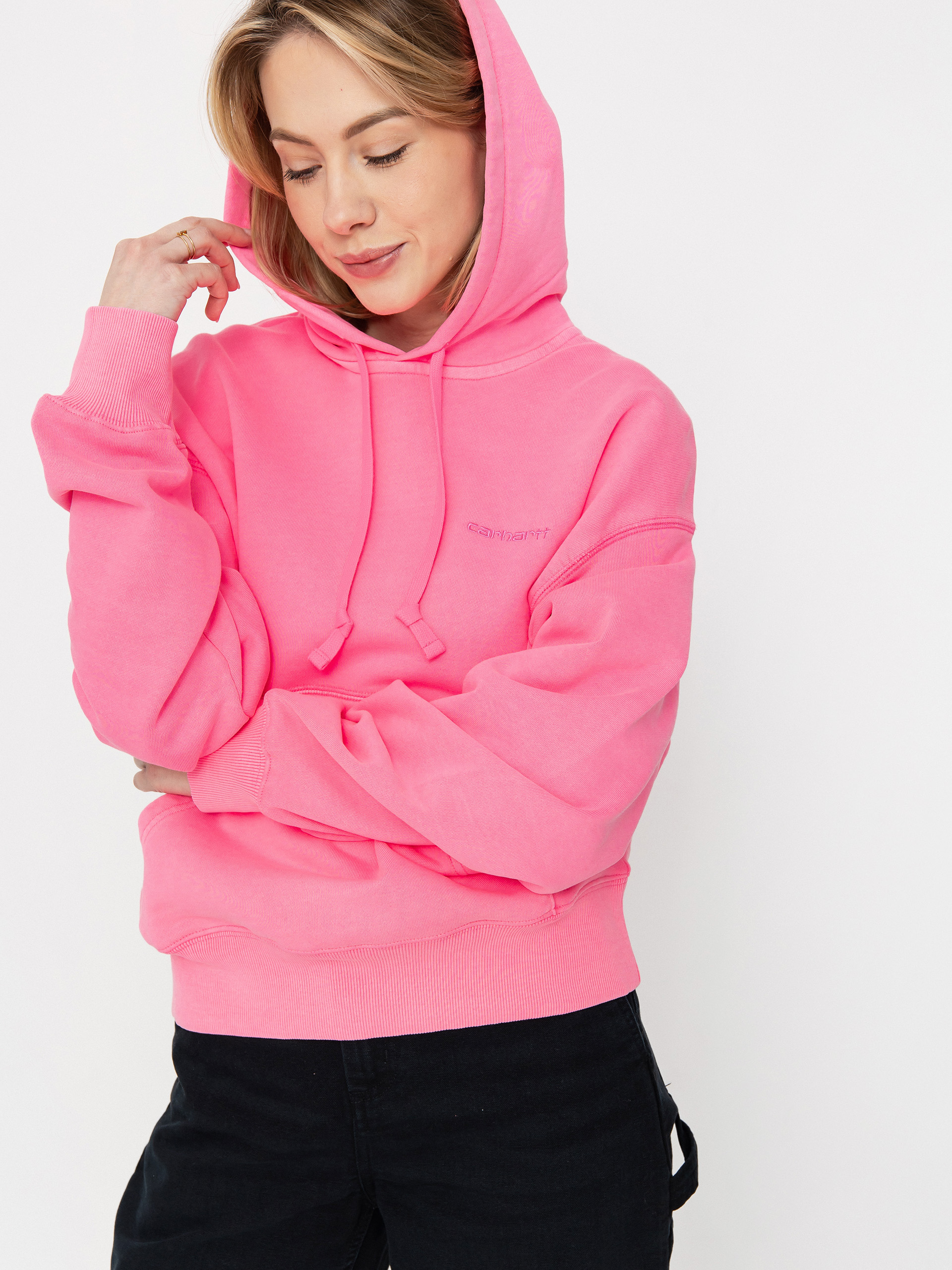 Hanorac cu glugă Carhartt WIP Lumo HD Wmn (lumo pink)