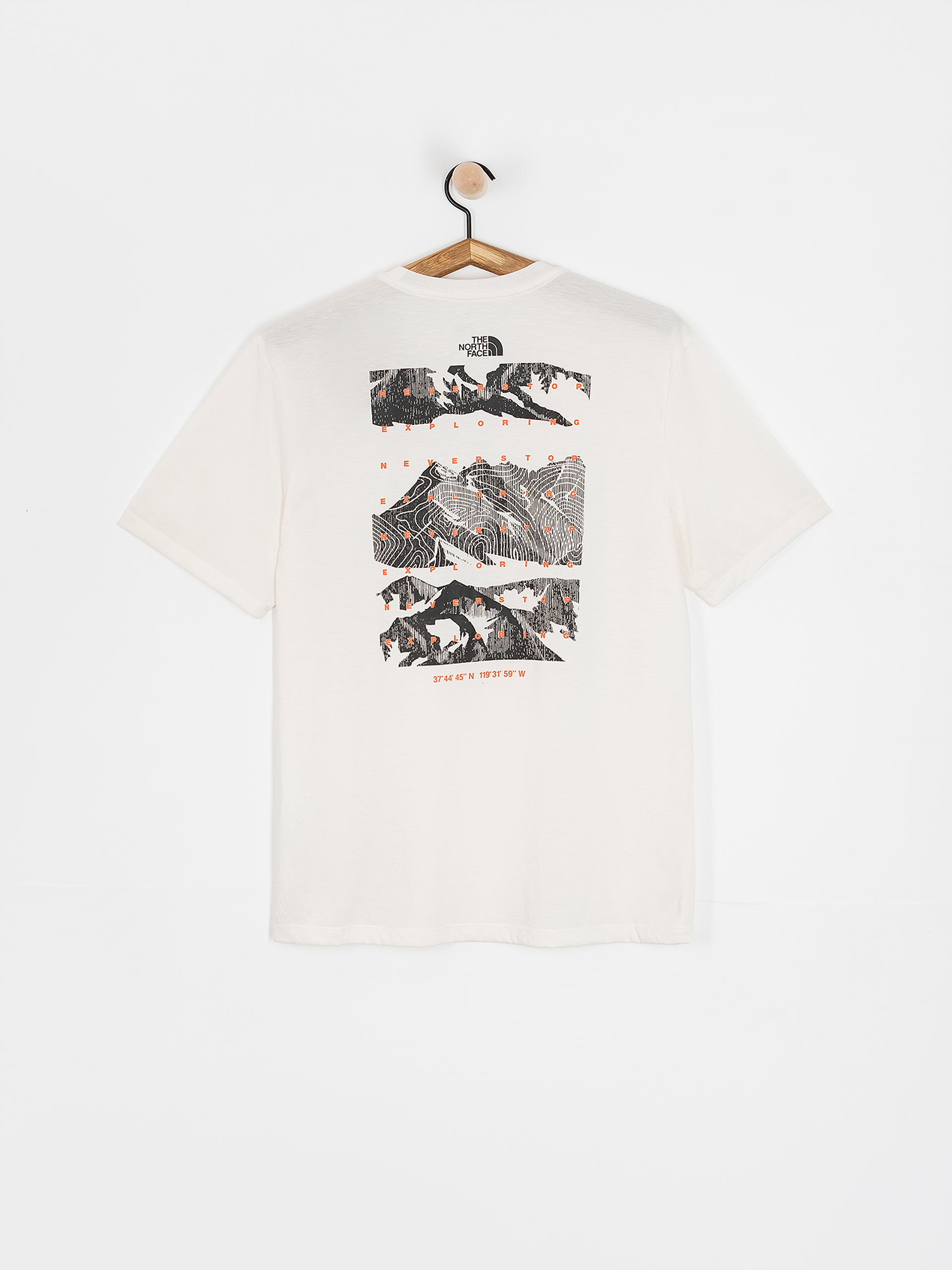 Tricou The North Face Foundation Mountains Faces (white dune)