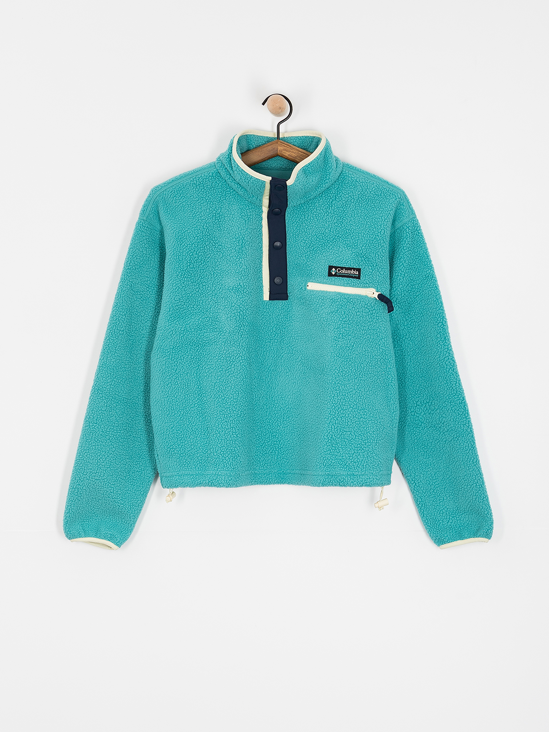 Hanorac din fleece Columbia Helvetia II Cropped Half Snap Wmn (teal)