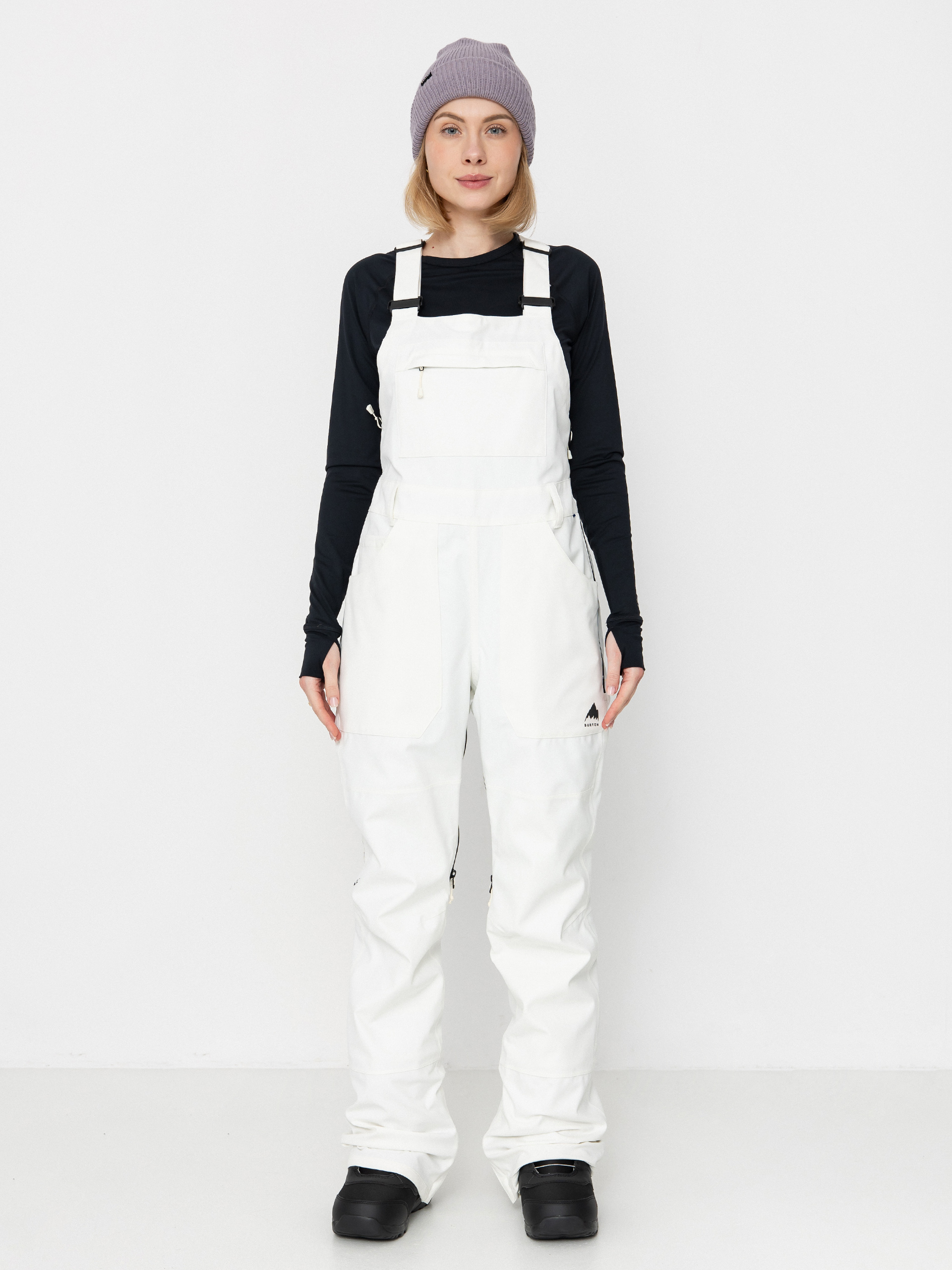 Pentru femei Pantaloni pentru snowboard Burton Avalon Stretch Bib (stout white)