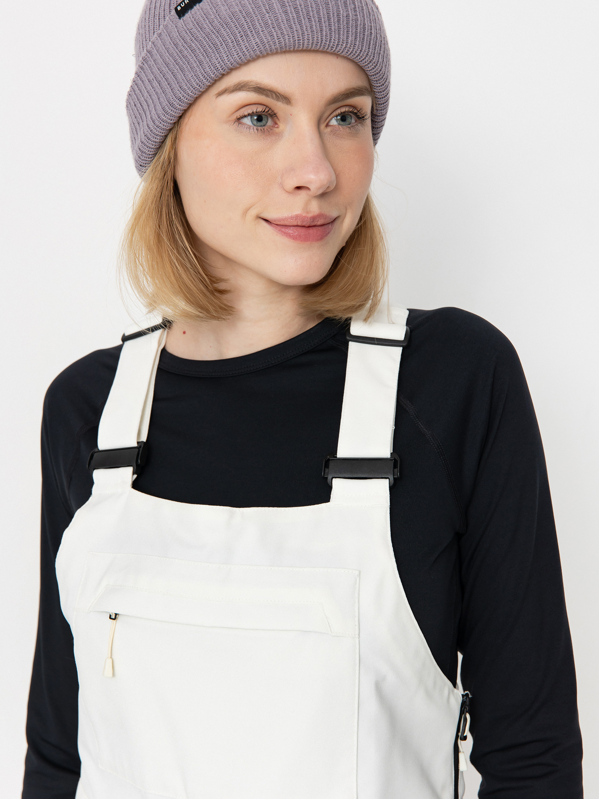 Pentru femei Pantaloni pentru snowboard Burton Avalon Stretch Bib (stout white)