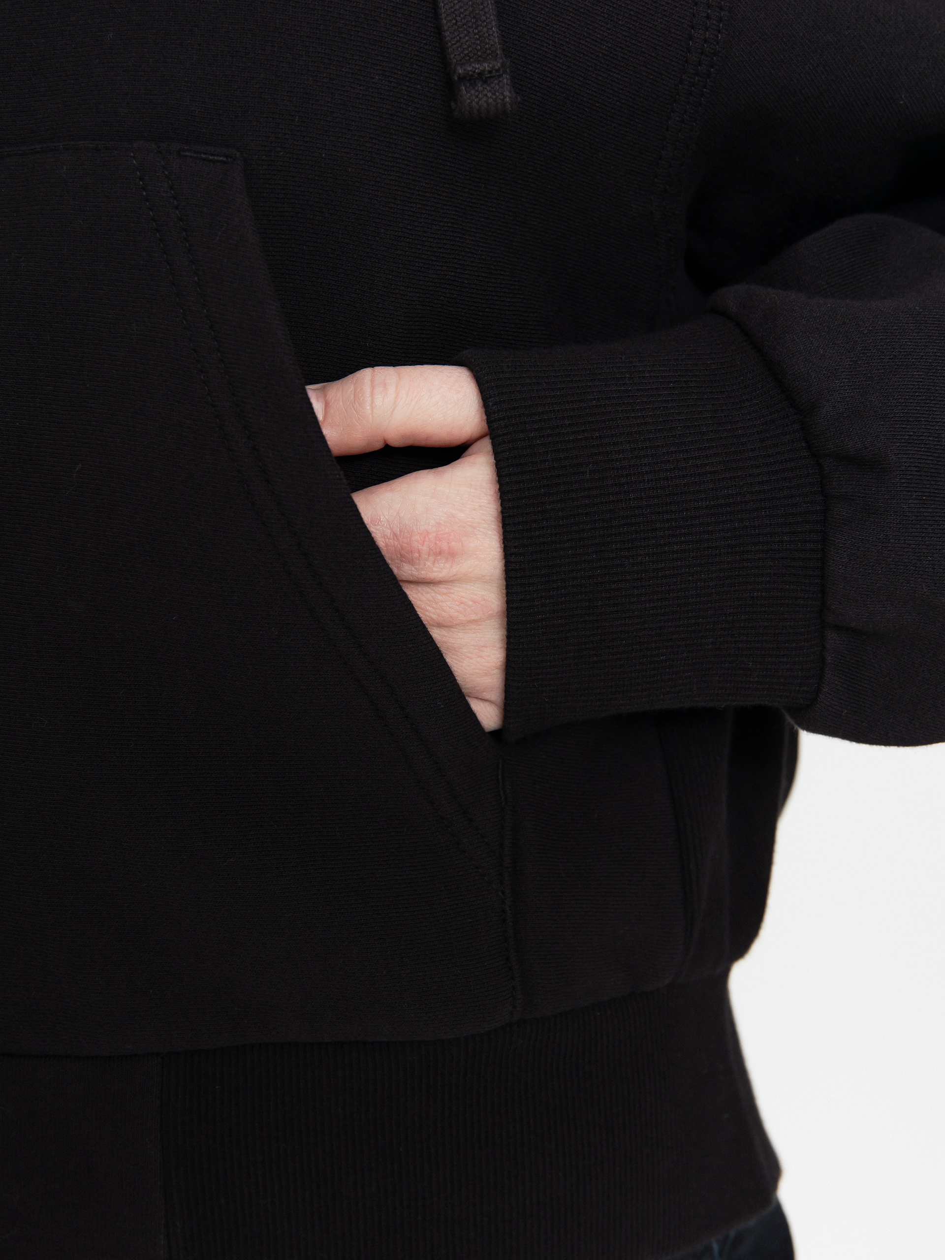 Hanorac cu glugă Carhartt WIP American Script ZHD Wmn (black)