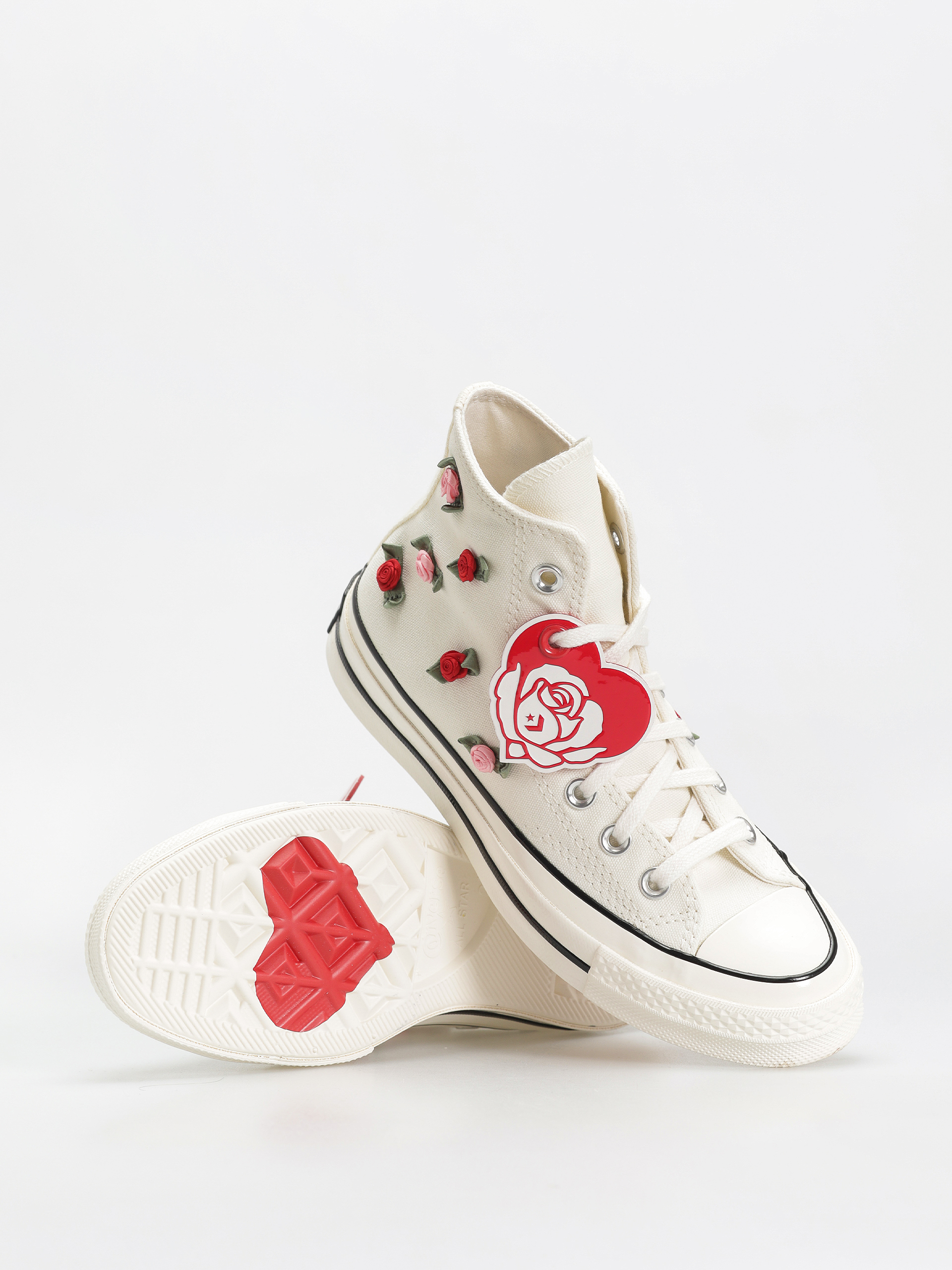 Teniși Converse Chuck 70 Hi (egret/red/lt jellyfish jitter)
