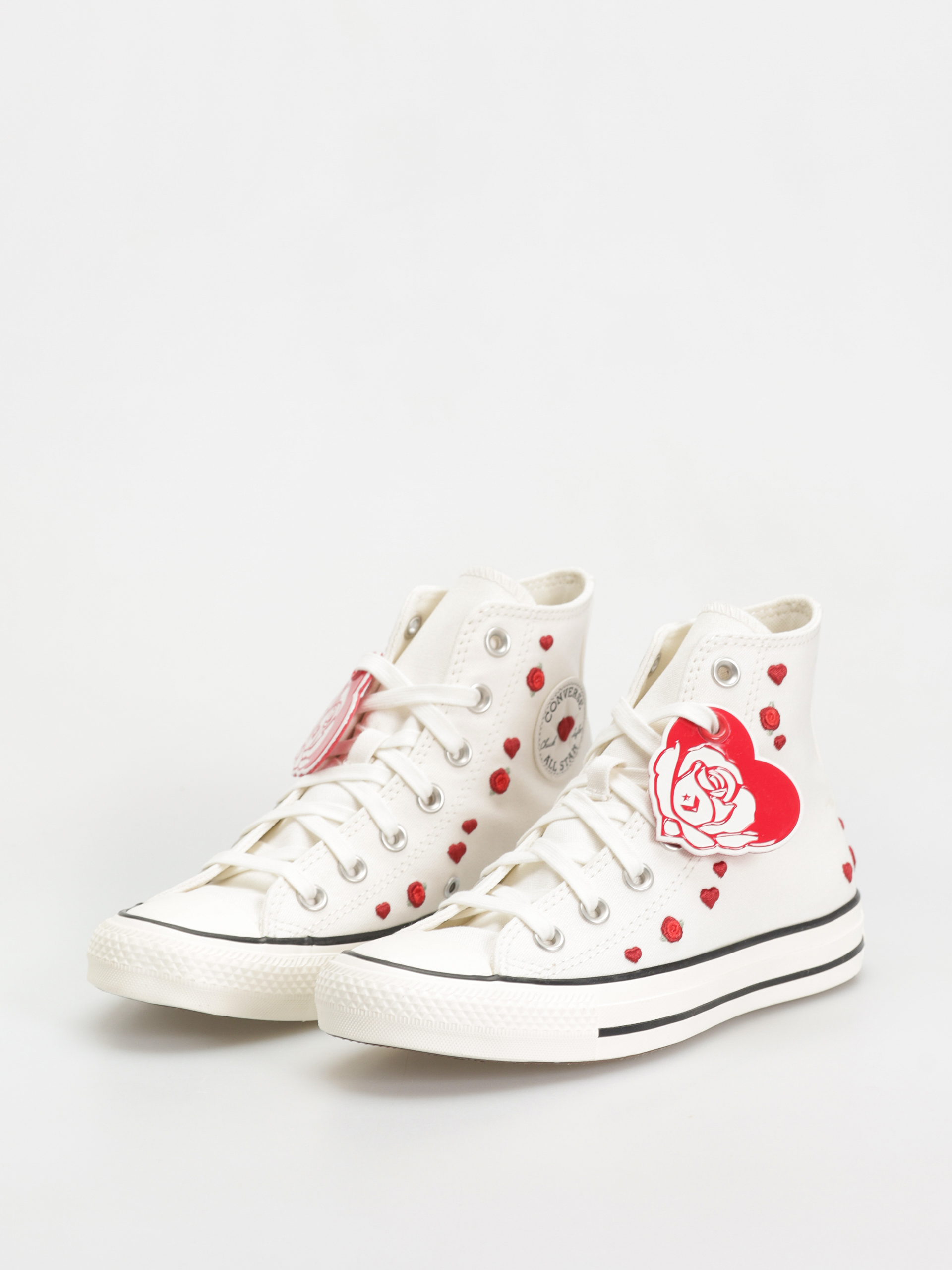 Teniși Converse Chuck Taylor All Star Hi Wmn (vintage white/red/egret)