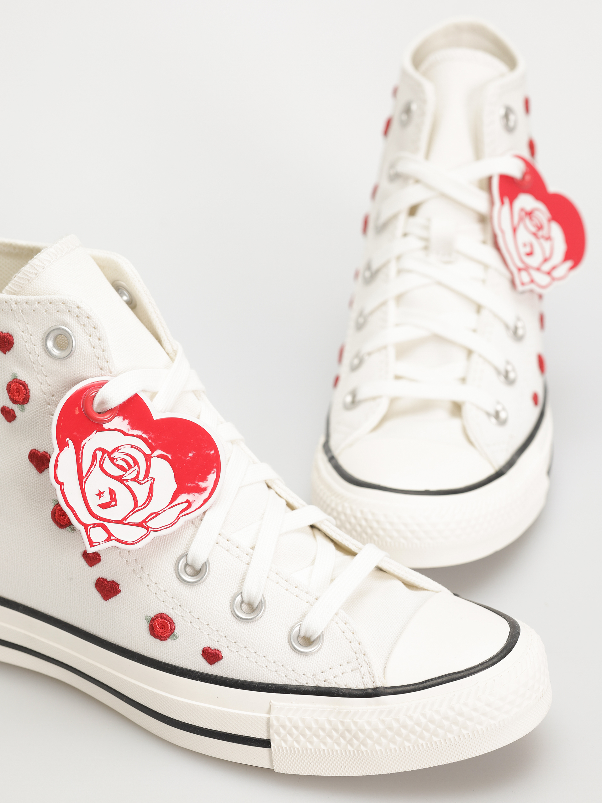 Teniși Converse Chuck Taylor All Star Hi Wmn (vintage white/red/egret)