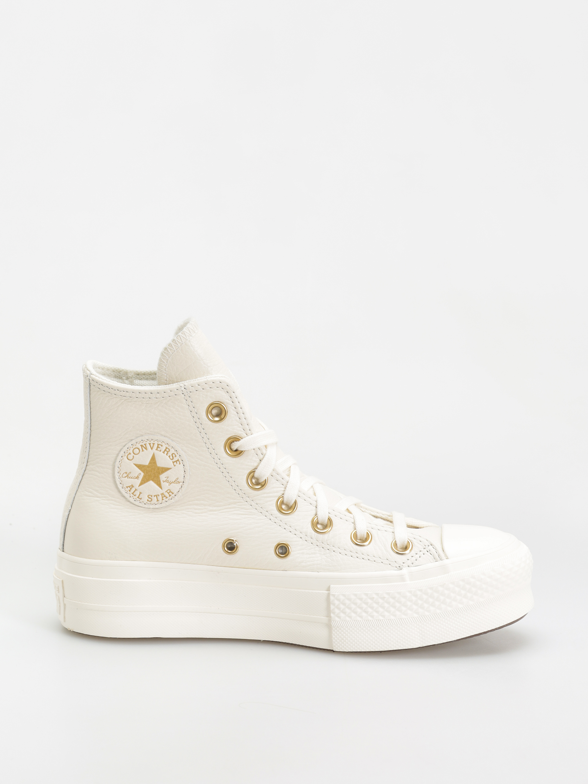 Teniși Converse Chuck Taylor All Star Lift Hi Wmn (egret/egret/gold)