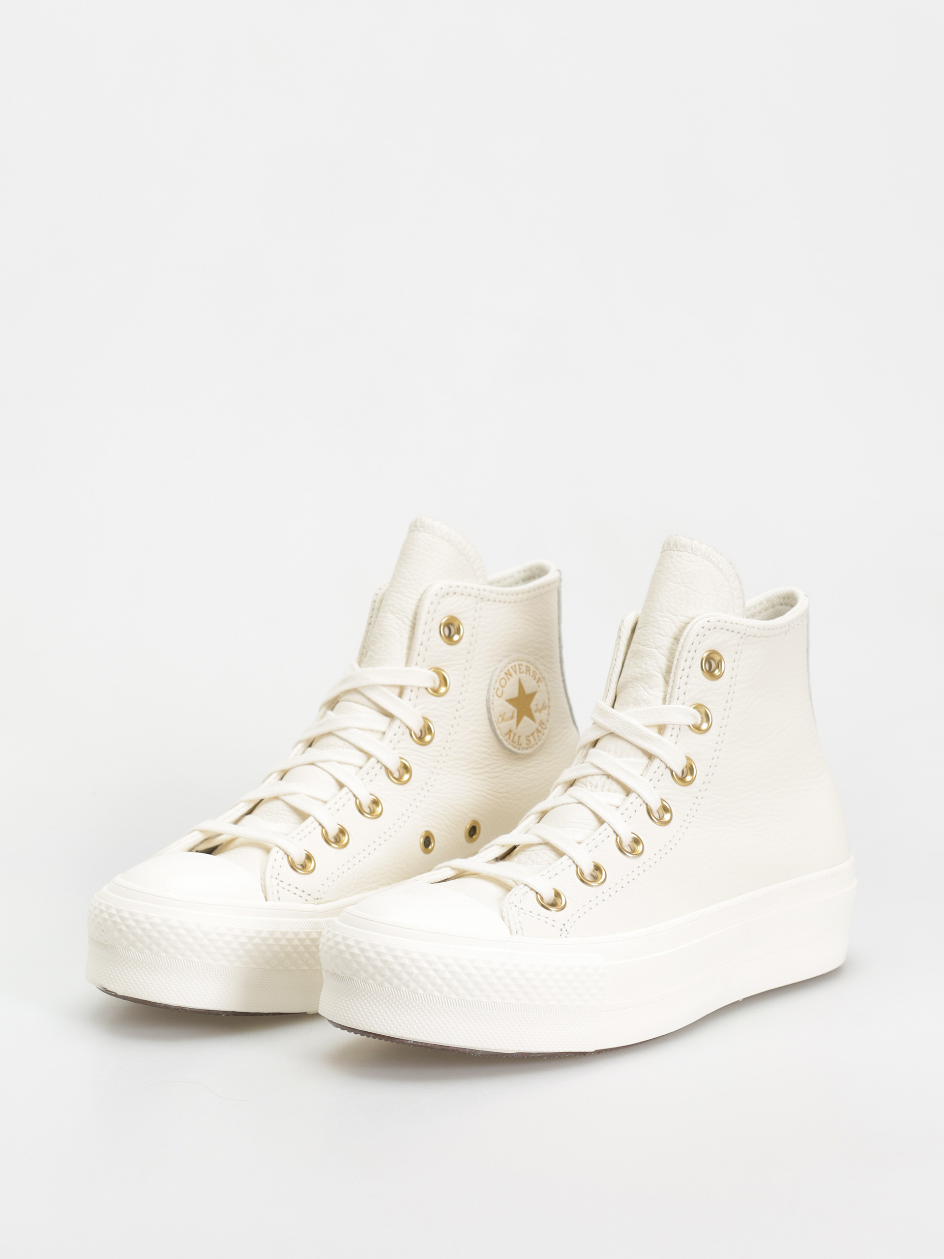 Teniși Converse Chuck Taylor All Star Lift Hi Wmn (egret/egret/gold)