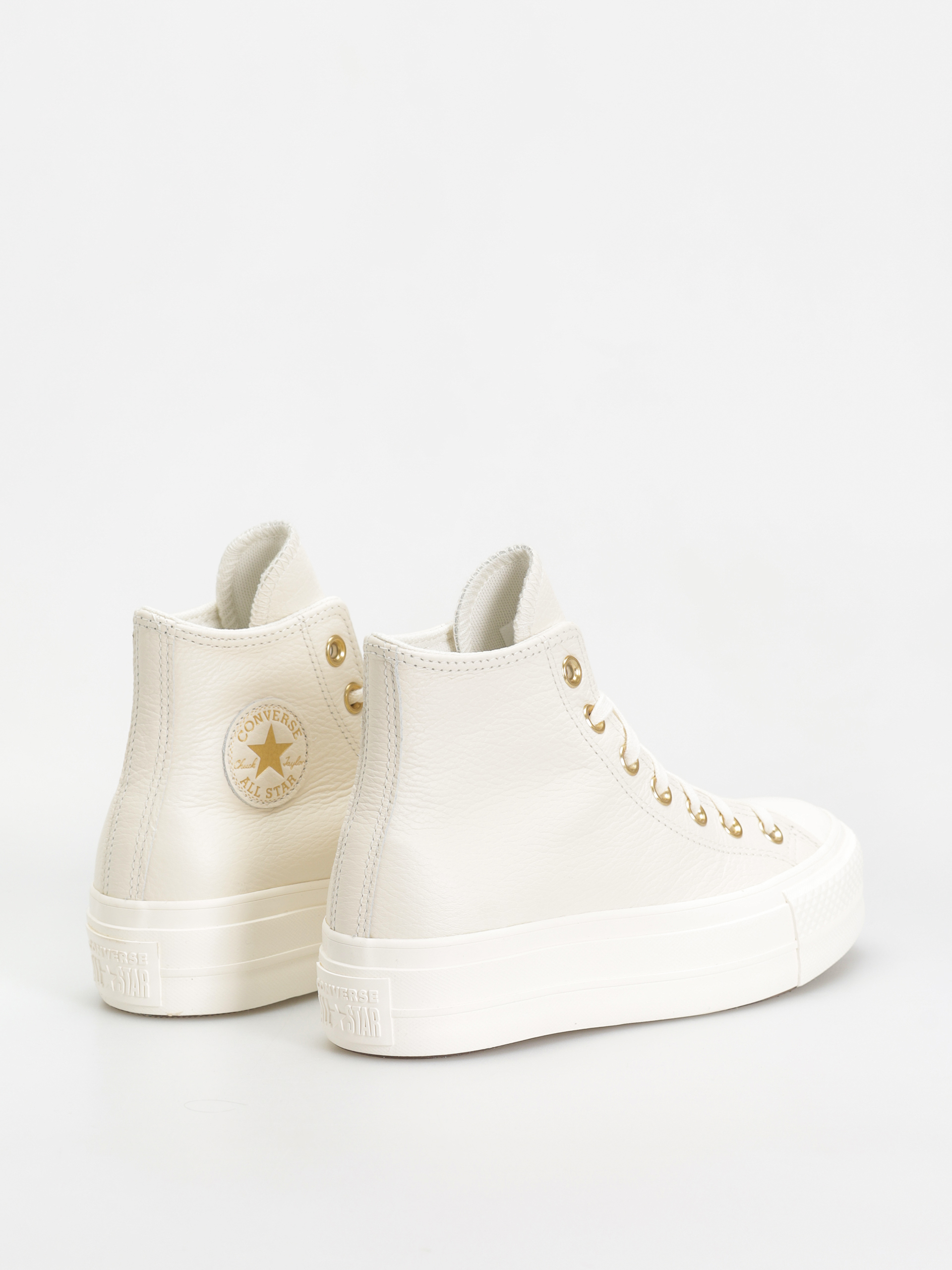 Teniși Converse Chuck Taylor All Star Lift Hi Wmn (egret/egret/gold)