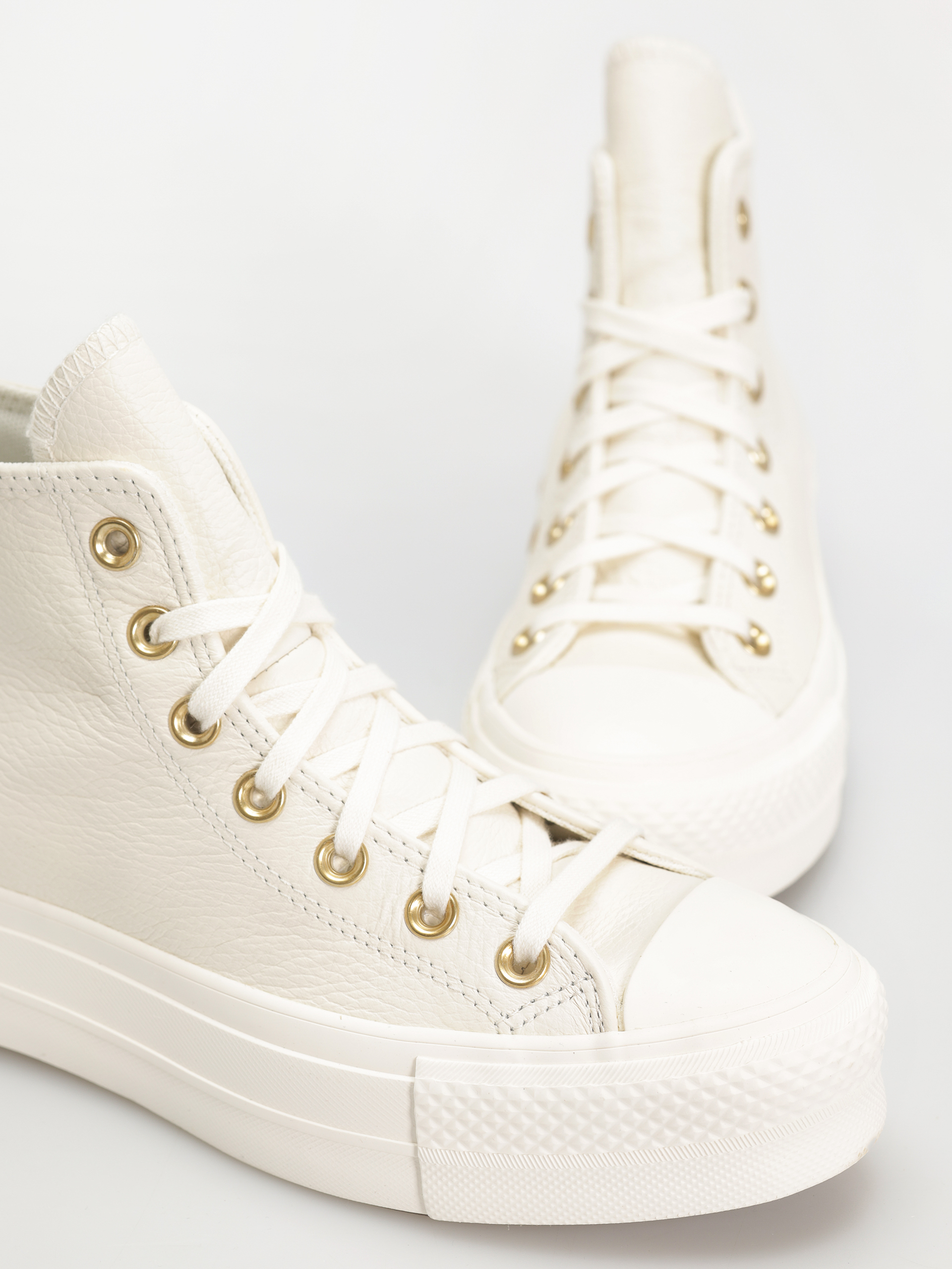 Teniși Converse Chuck Taylor All Star Lift Hi Wmn (egret/egret/gold)