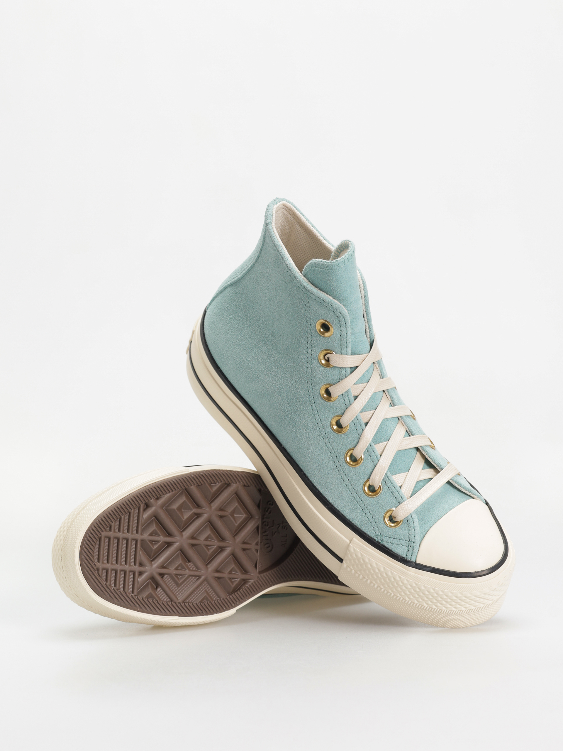 Teniși Converse Chuck Taylor All Star Lift Hi Wmn (vernal pool/natural ivory)