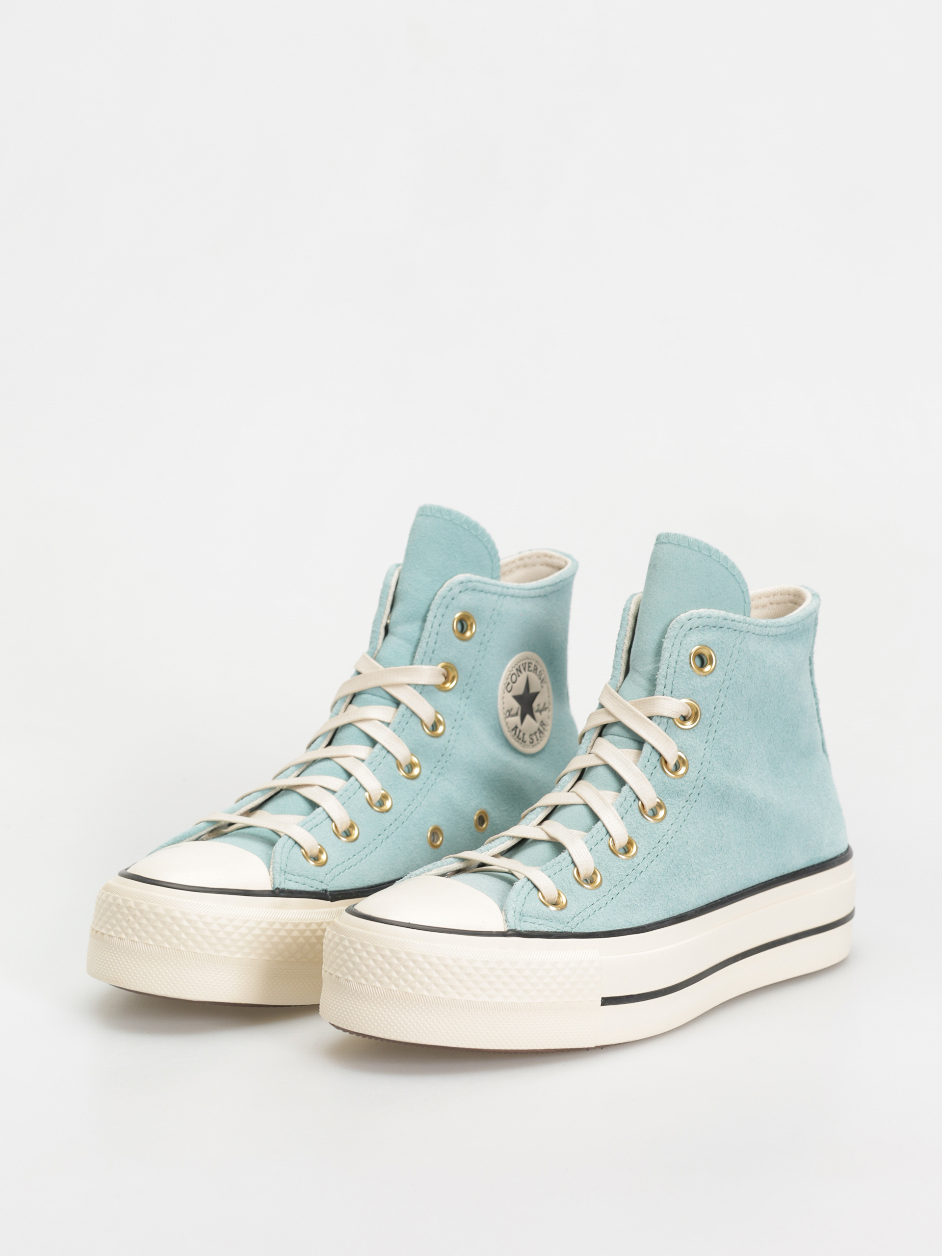Teniși Converse Chuck Taylor All Star Lift Hi Wmn (vernal pool/natural ivory)