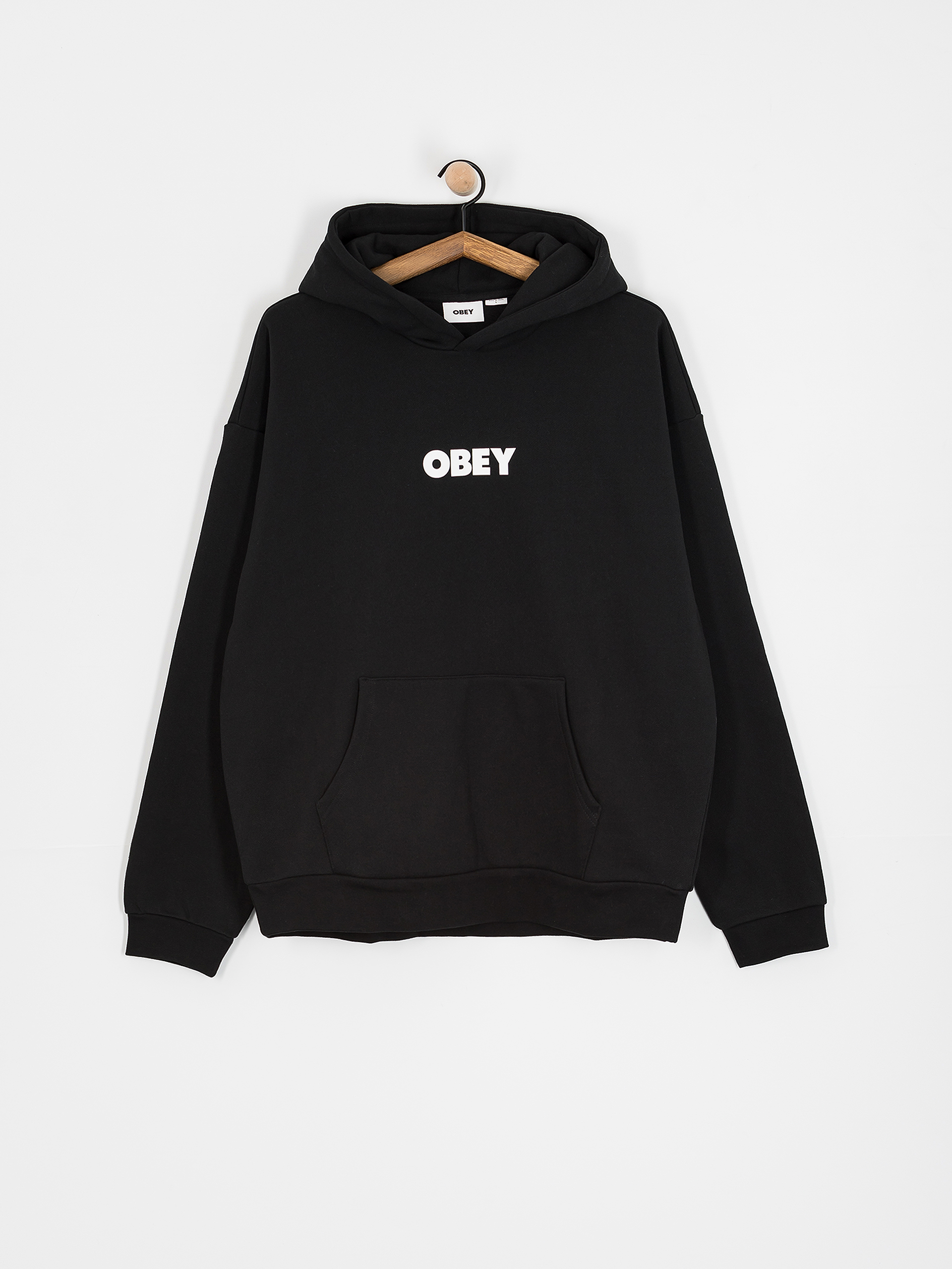 Hanorac cu glugă OBEY Bold Extra Heavy HD (black)