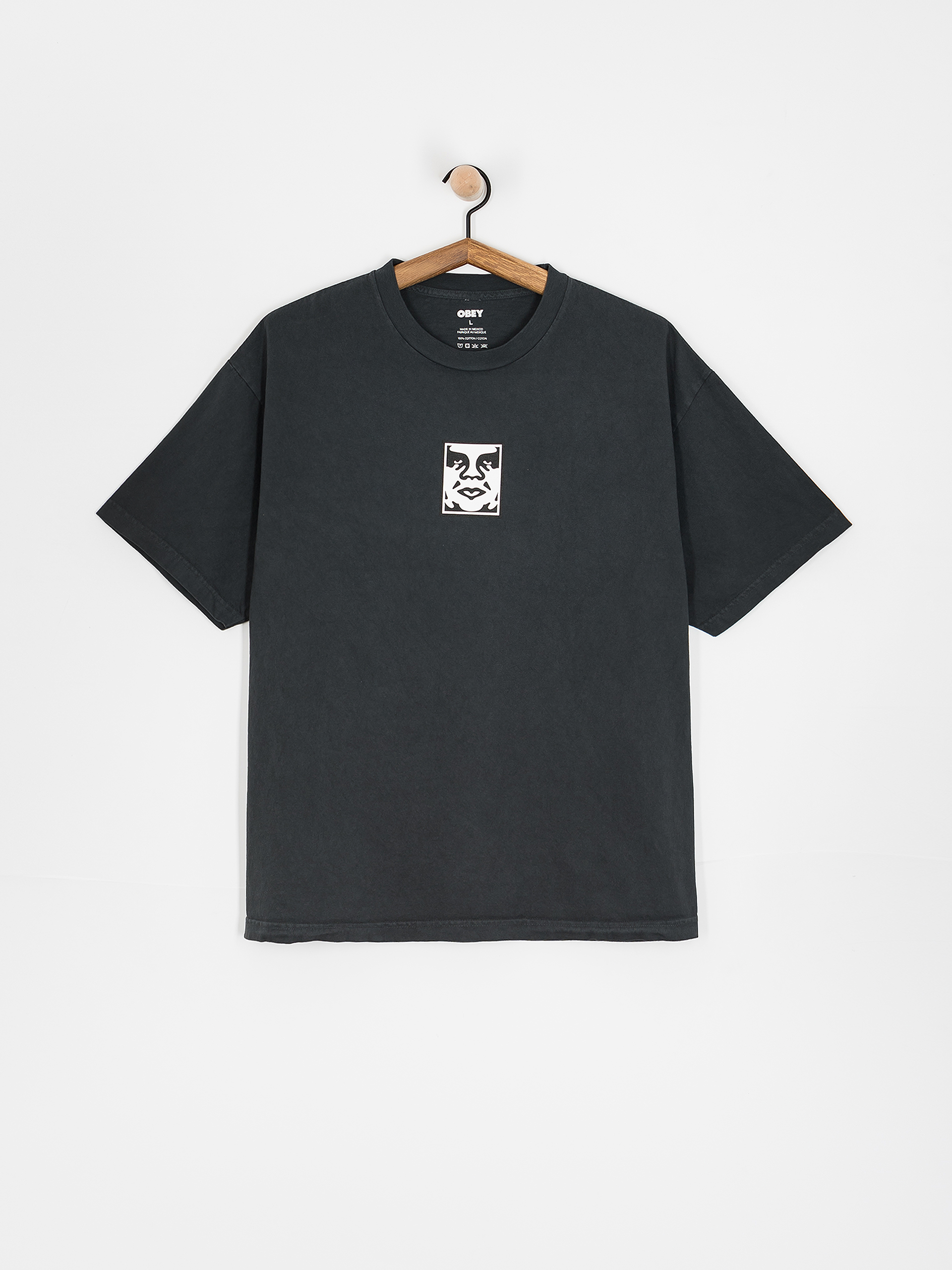 Tricou OBEY Icon Face (pigment true vintage black)