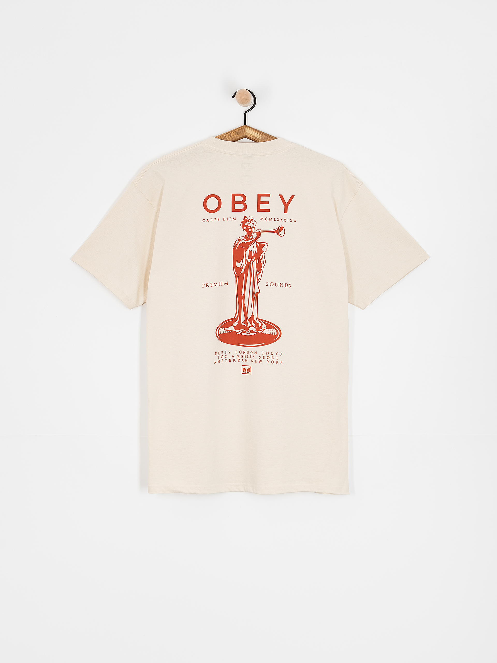 Tricou OBEY Premium Sounds (cream)