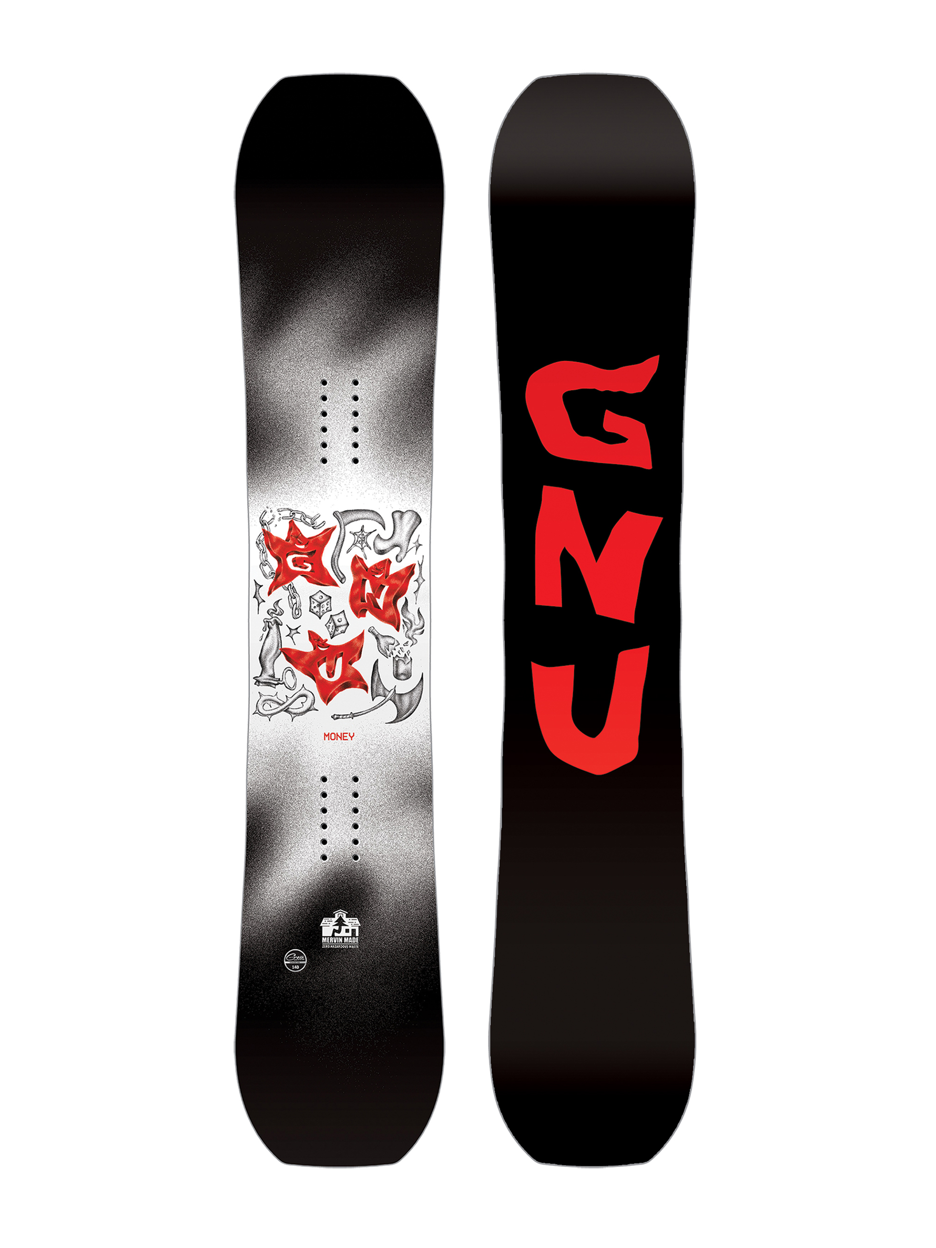 Snowboard Gnu Money (black)