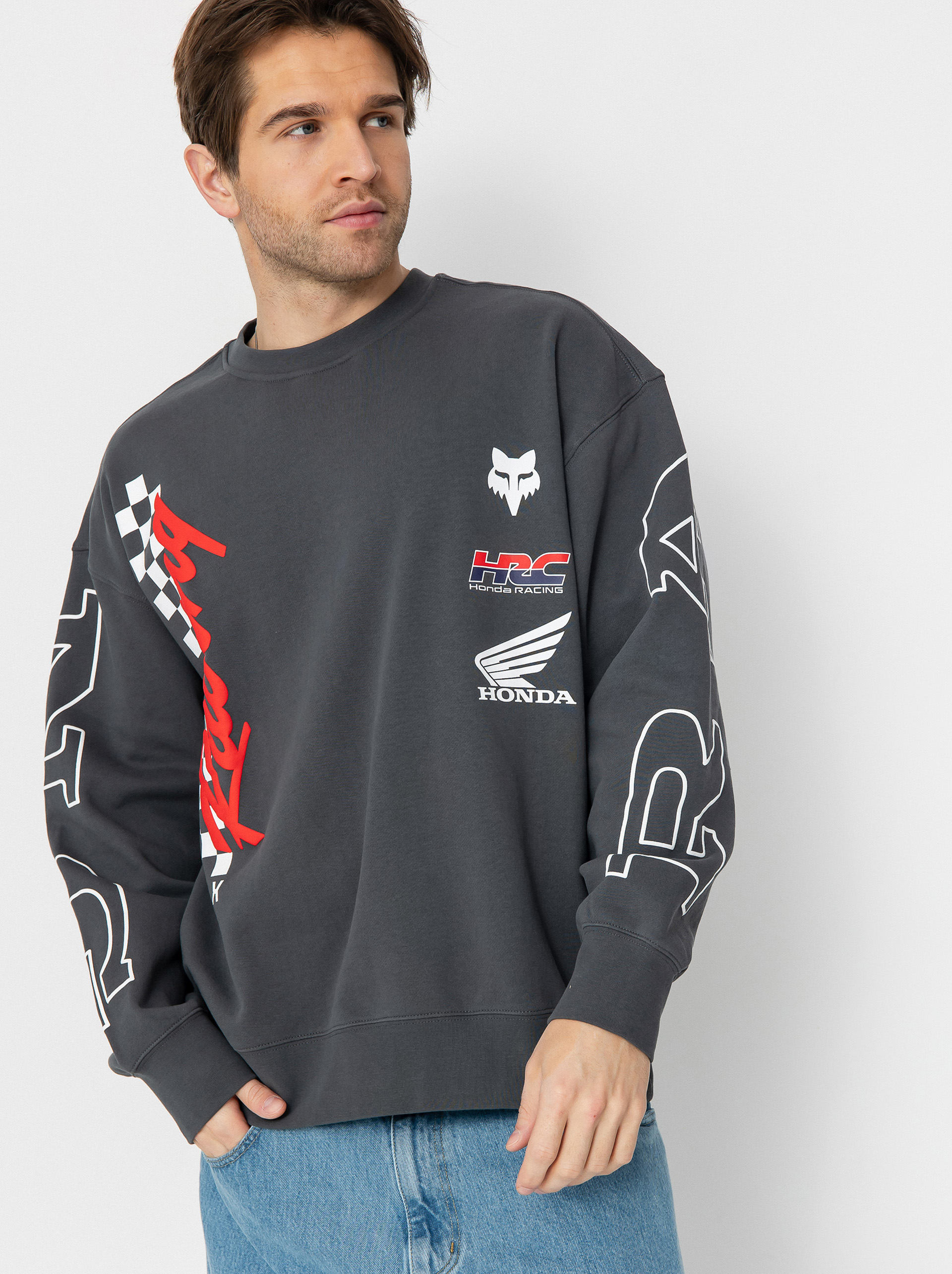 Hanorac cu glugă Fox Crew Oversized HD (dark shadow)