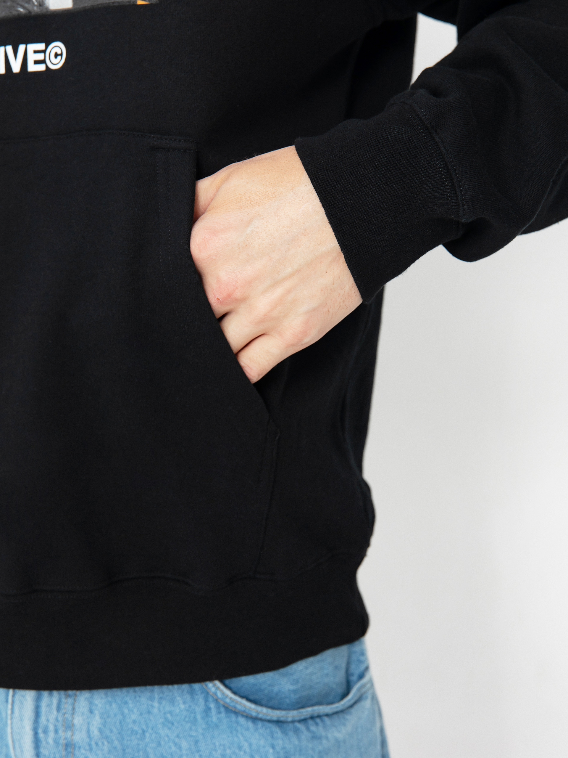 Hanorac cu glugă Primitive Stripes HD (black)