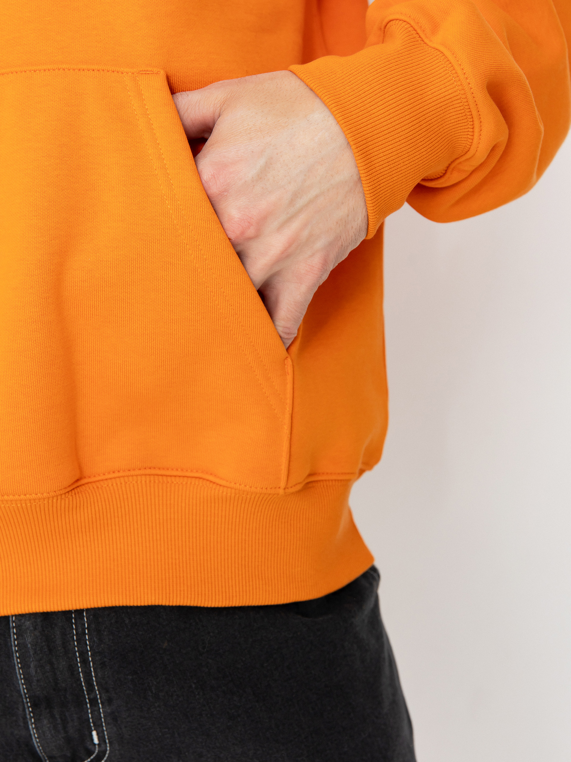 Hanorac cu glugă Carhartt WIP Carhartt HD (pumpkin/white)