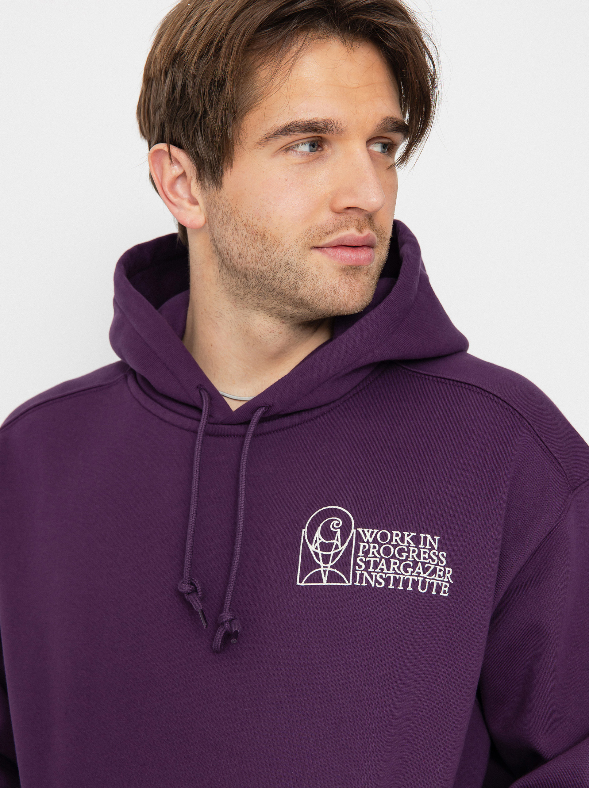 Hanorac cu glugă Carhartt WIP Stargazer HD (huckleberry/wax)