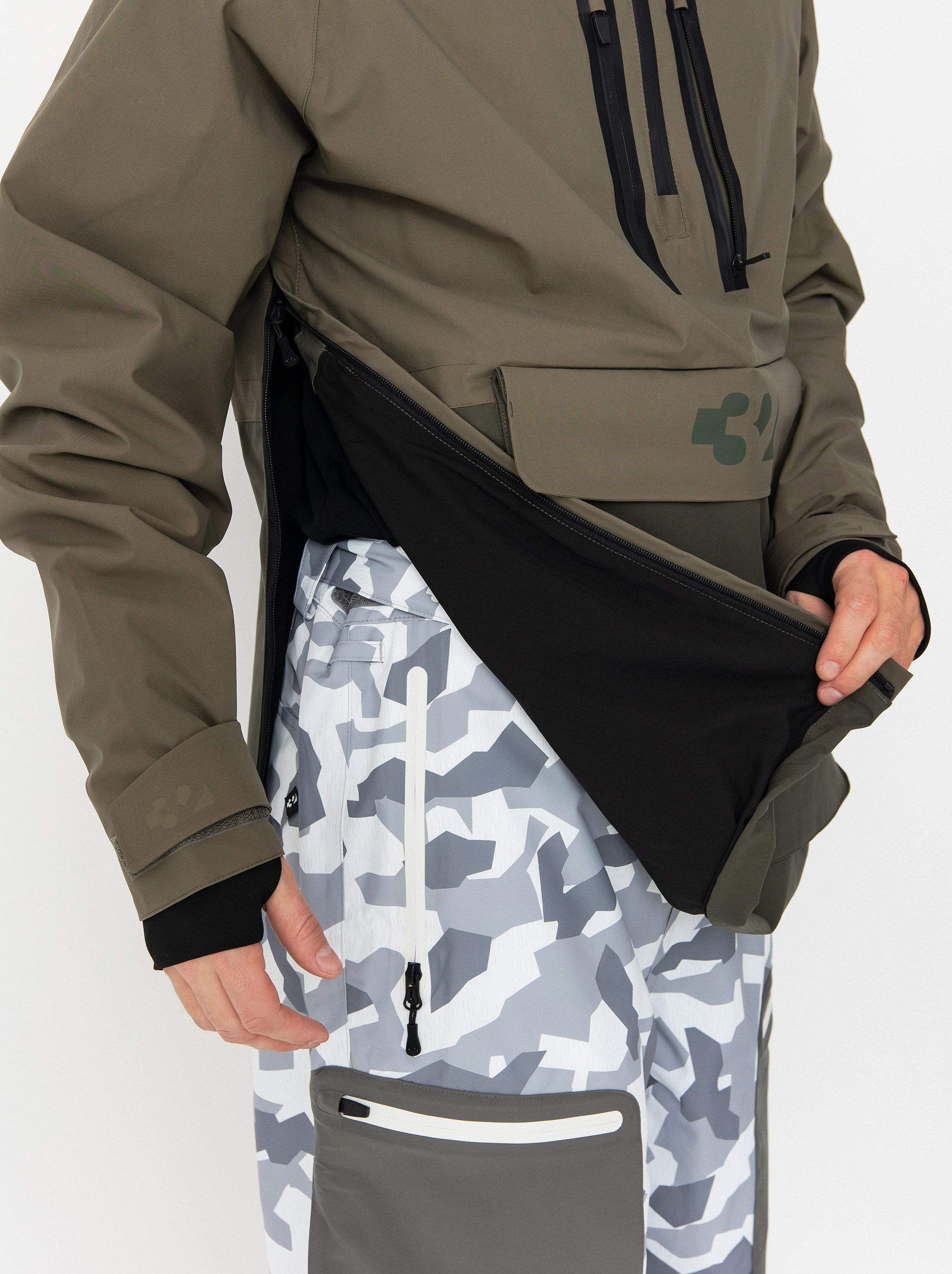 Pentru bărbați Geacă de snowboard ThirtyTwo Light Anorak (military)