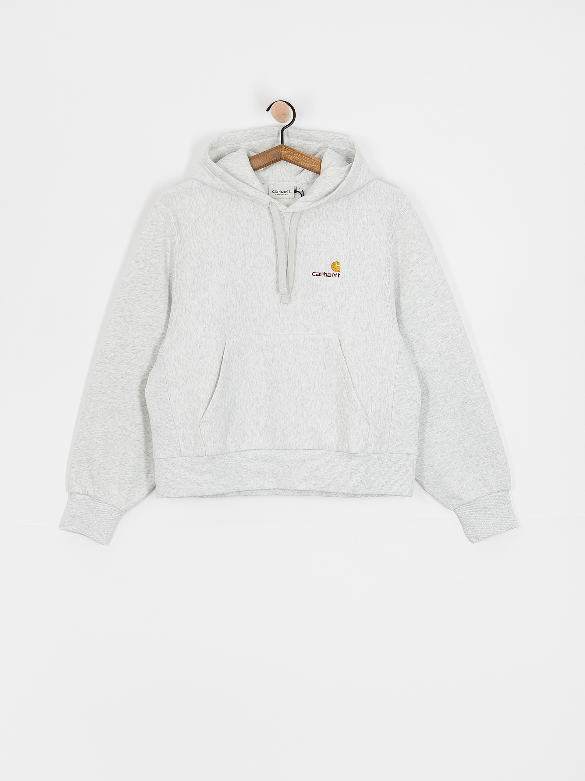 Hanorac cu glugă Carhartt WIP American Script HD Wmn (ash heather)