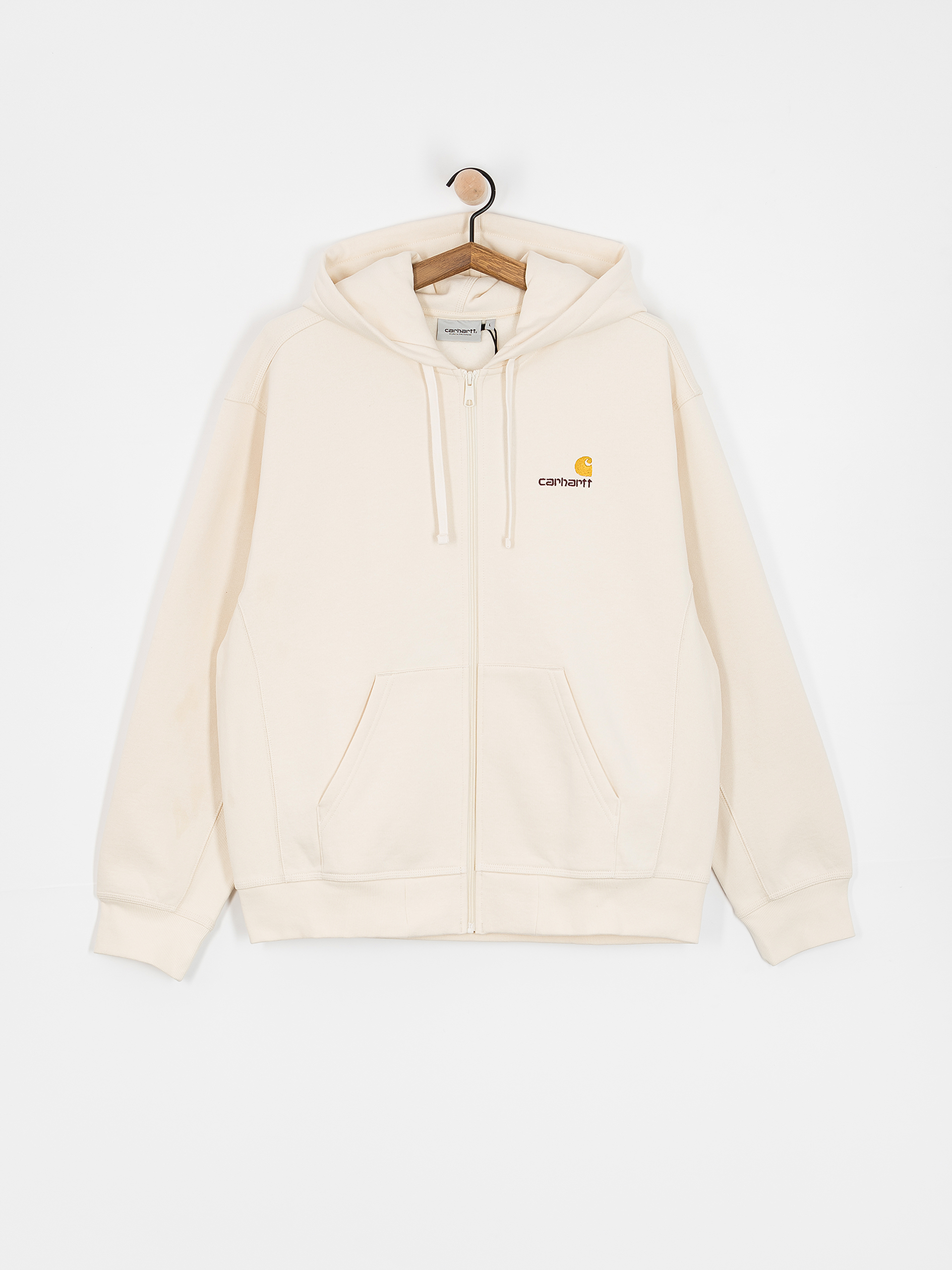 Hanorac cu glugă Carhartt WIP American Script ZHD (natural)