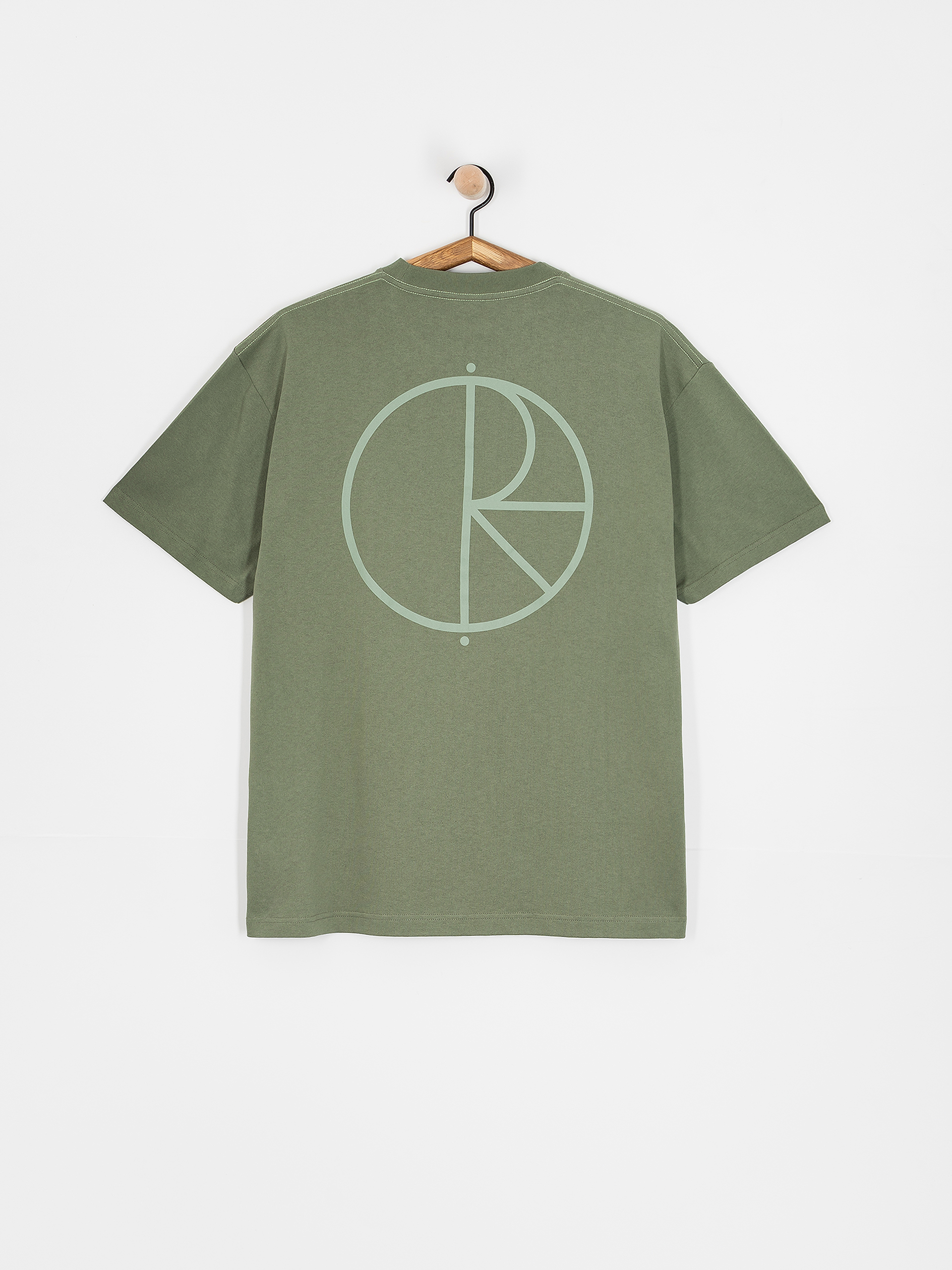 Tricou Polar Skate Contrast Stroke Logo (moss green)