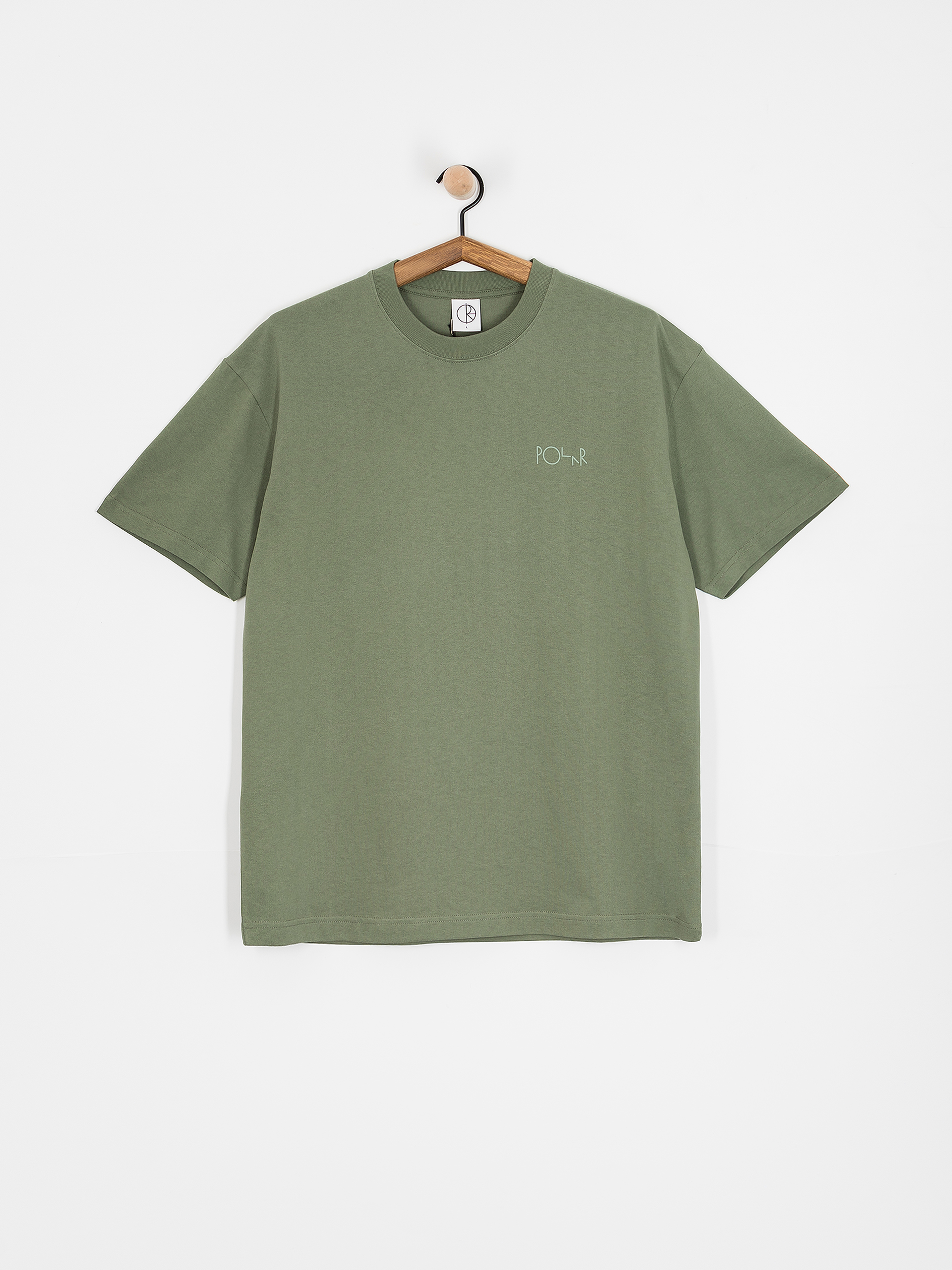 Tricou Polar Skate Contrast Stroke Logo (moss green)