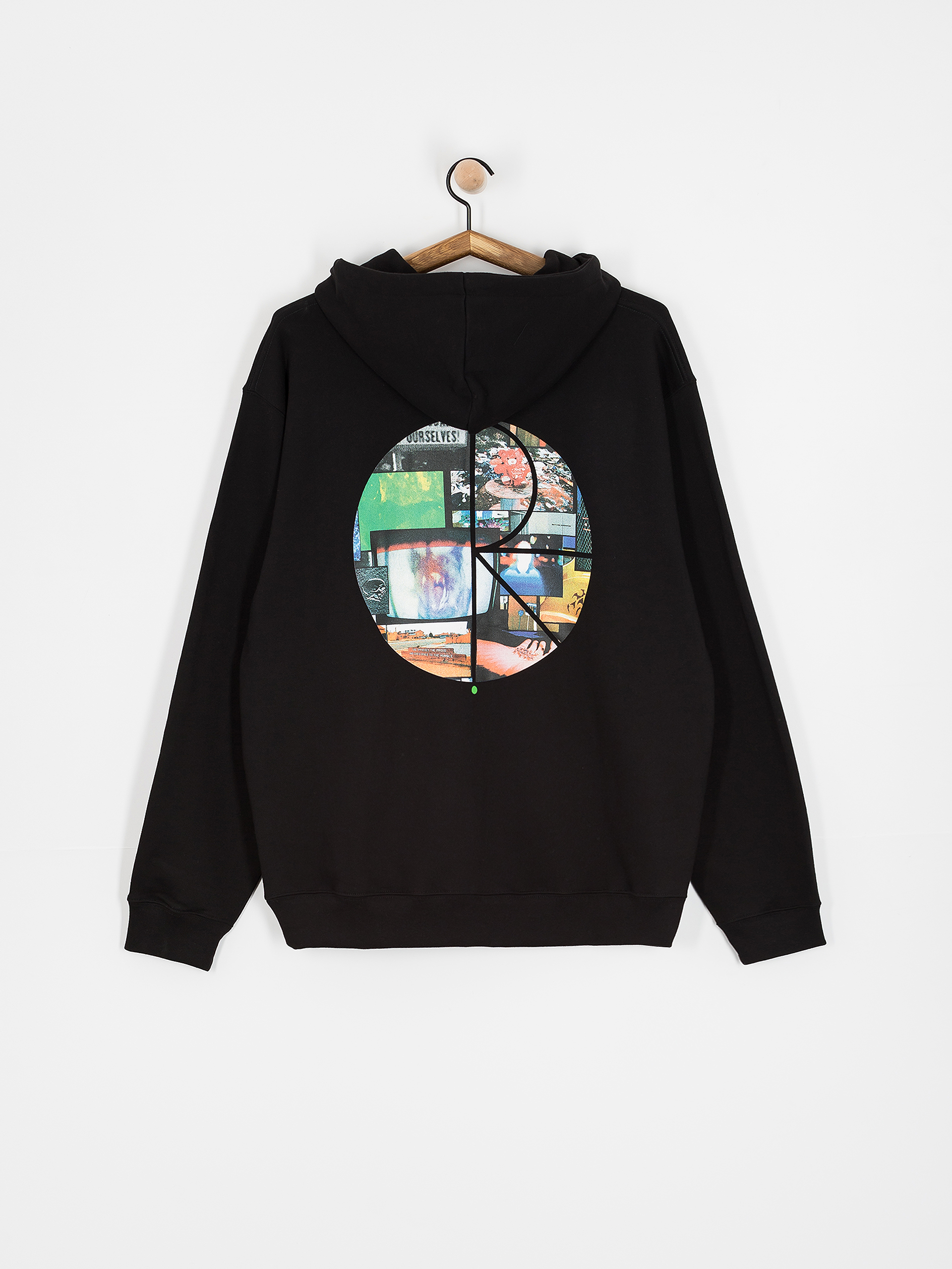 Hanorac cu glugă Polar Skate Dave Fill Logo Ourselves Collage HD (black)