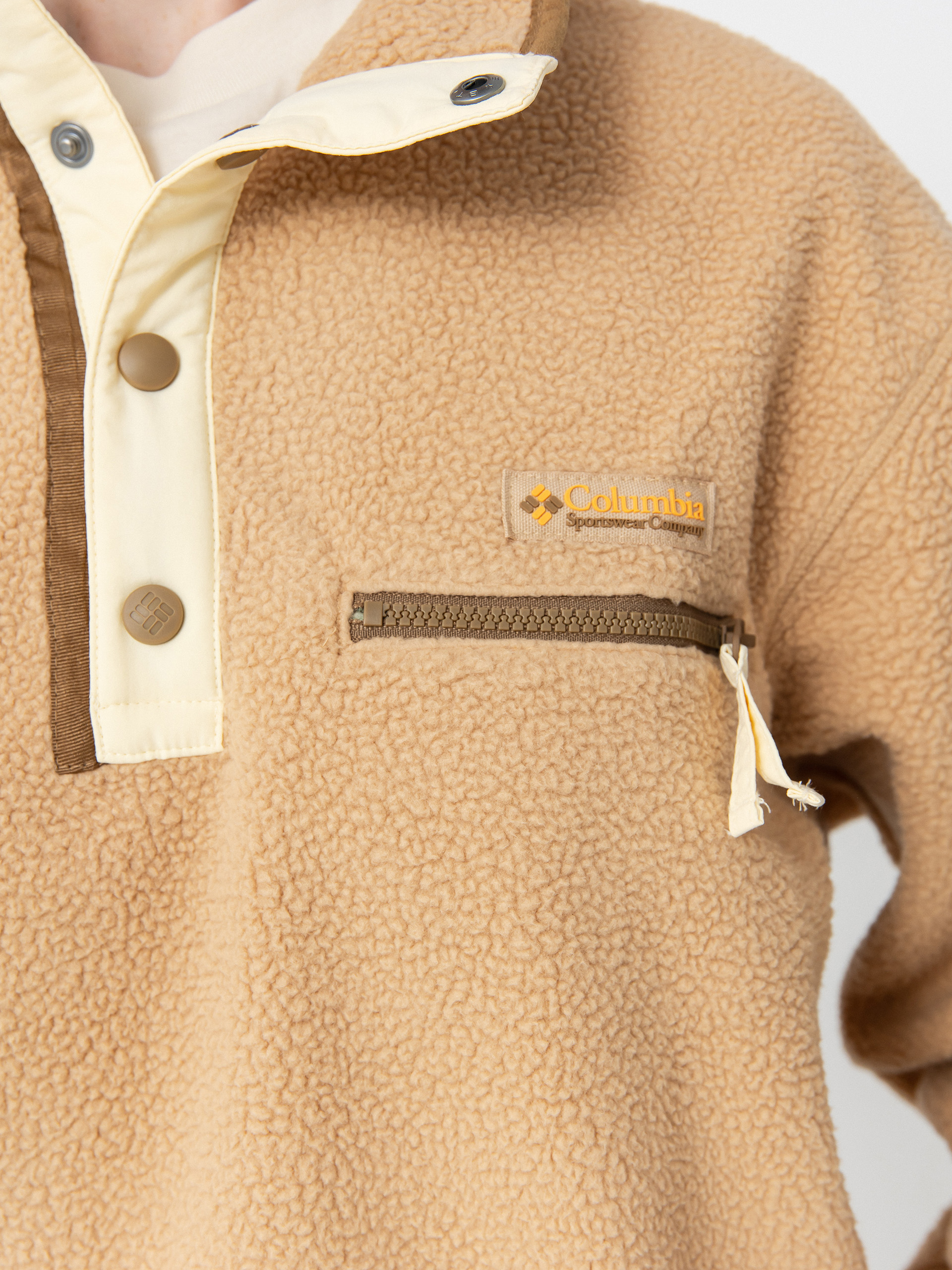 Pentru femei Hanorac din fleece Columbia Helvetia II Cropped Half Snap (canoe)