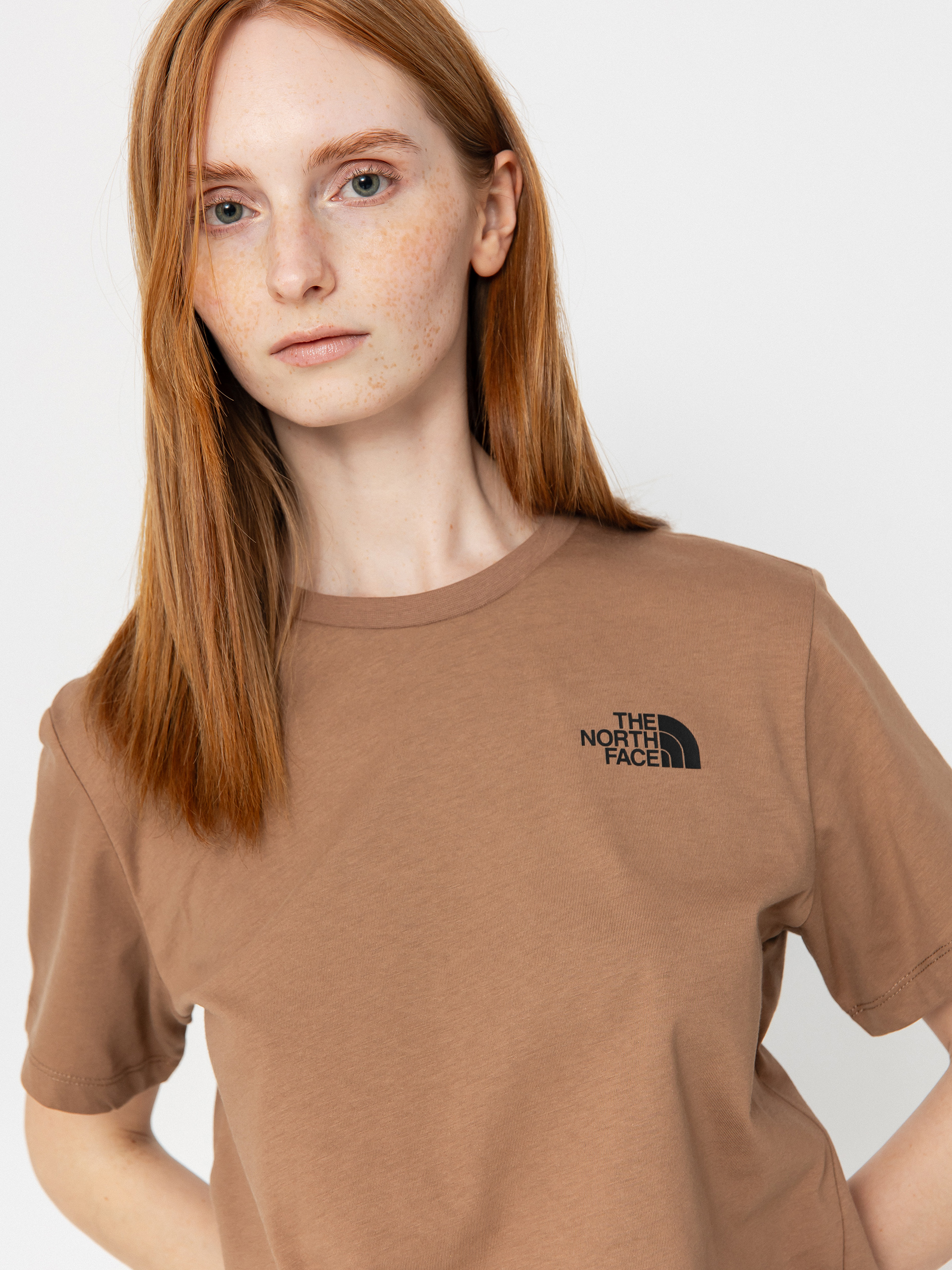 Tricou The North Face Box Nse Relaxed Wmn (latte/tnf white)
