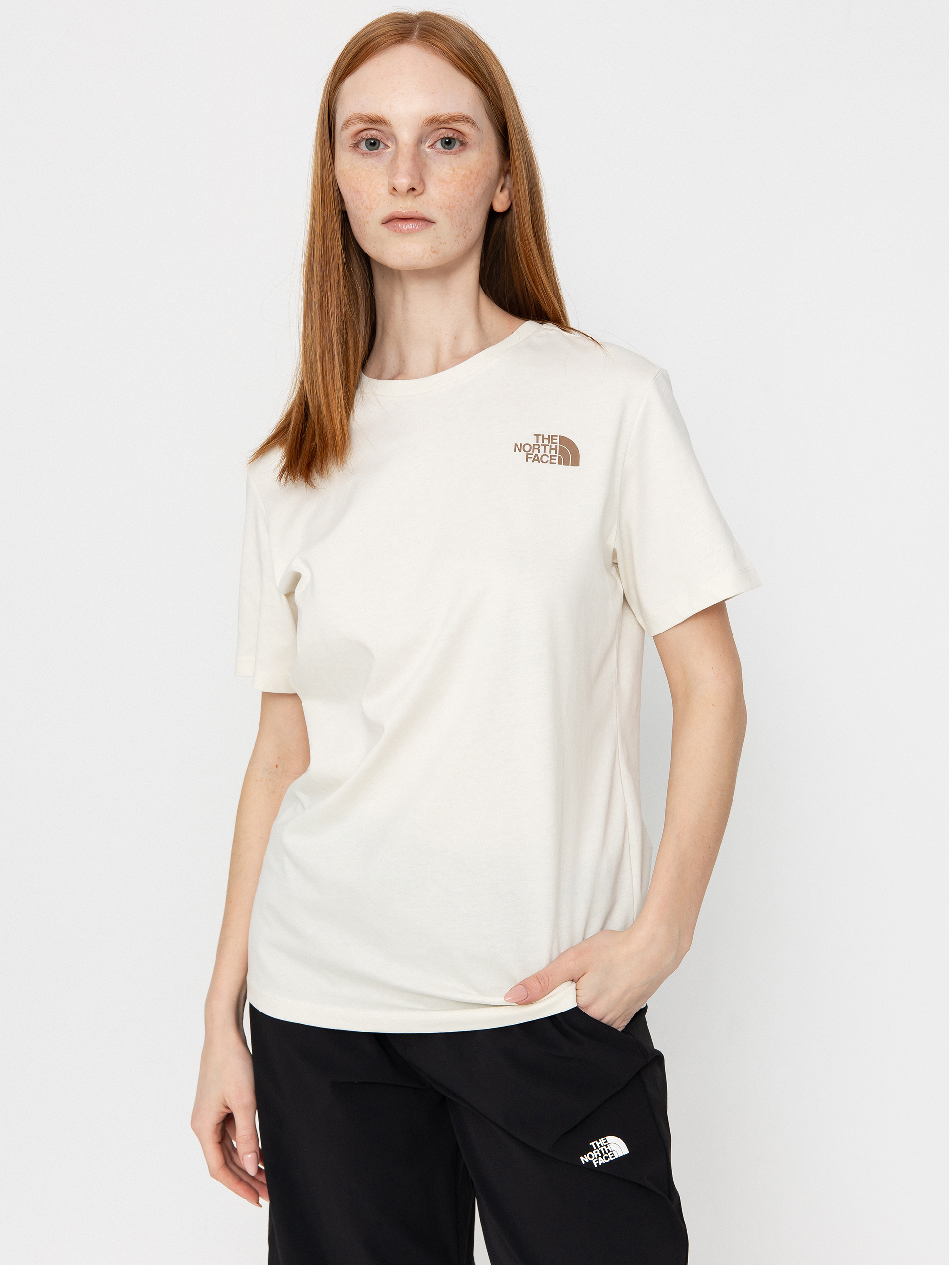 Tricou The North Face Box Nse Relaxed Wmn (white dune/latte)
