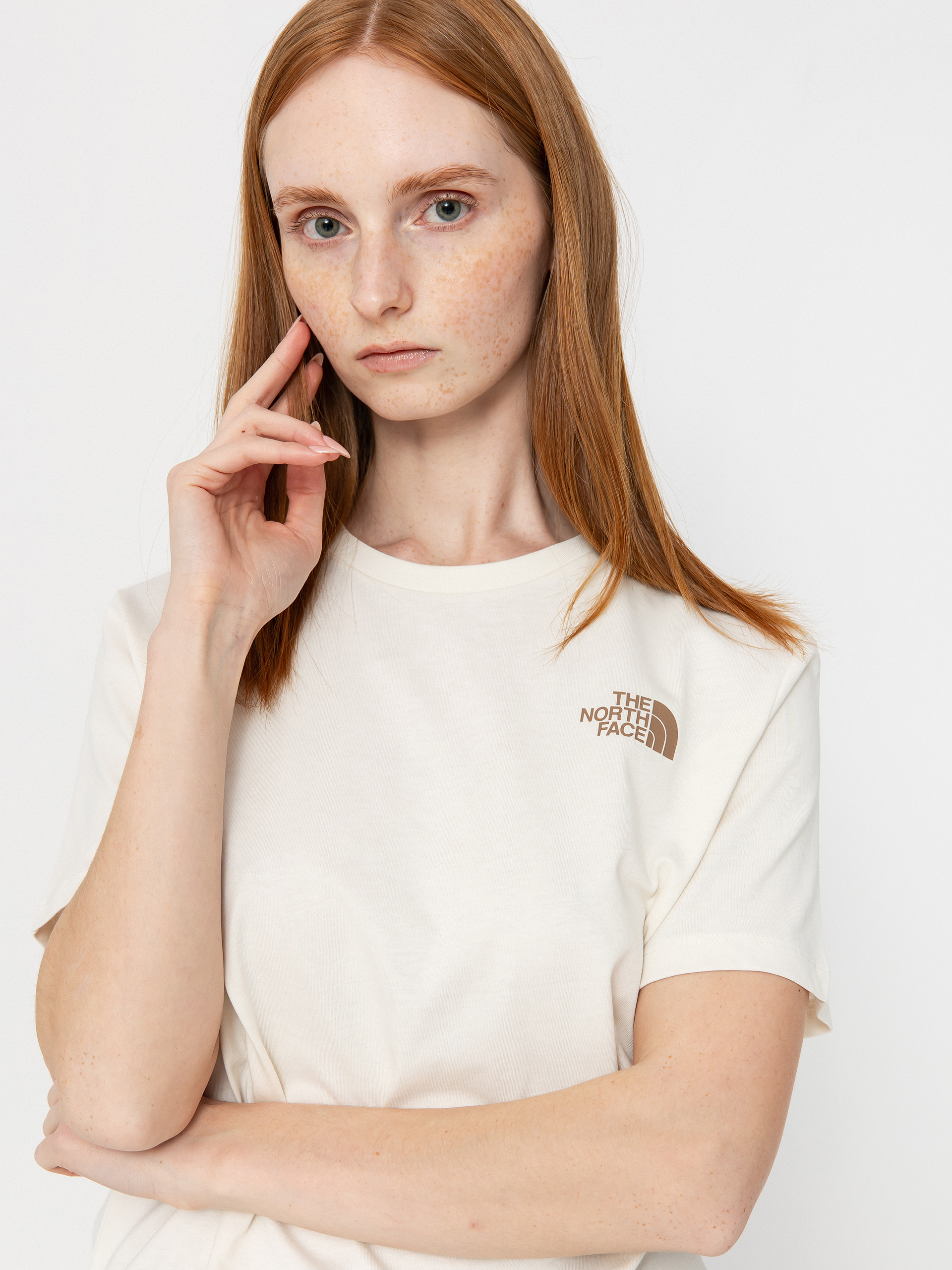 Tricou The North Face Box Nse Relaxed Wmn (white dune/latte)