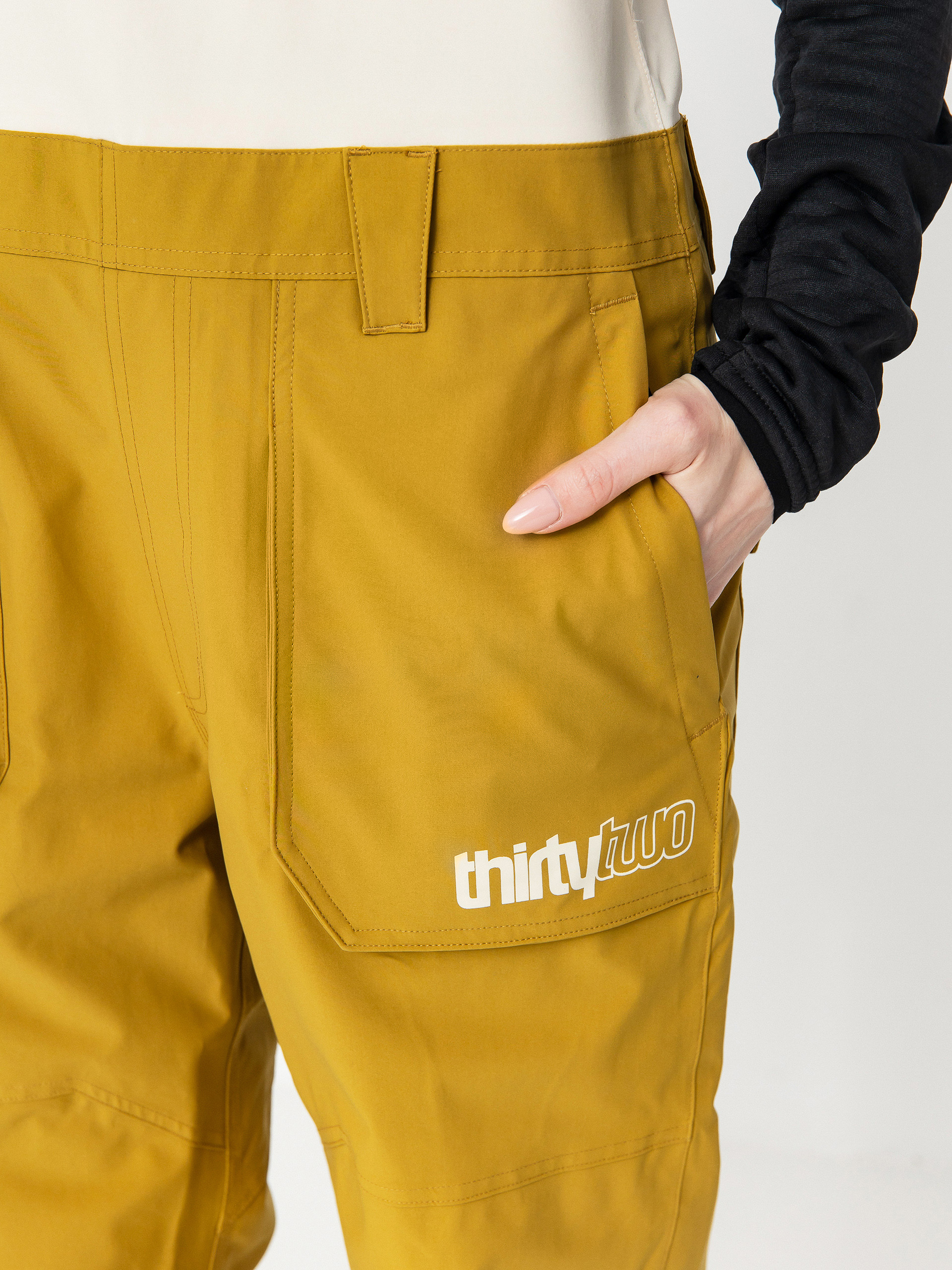 Pentru femei Pantaloni pentru snowboard ThirtyTwo Basement Bib (tan)
