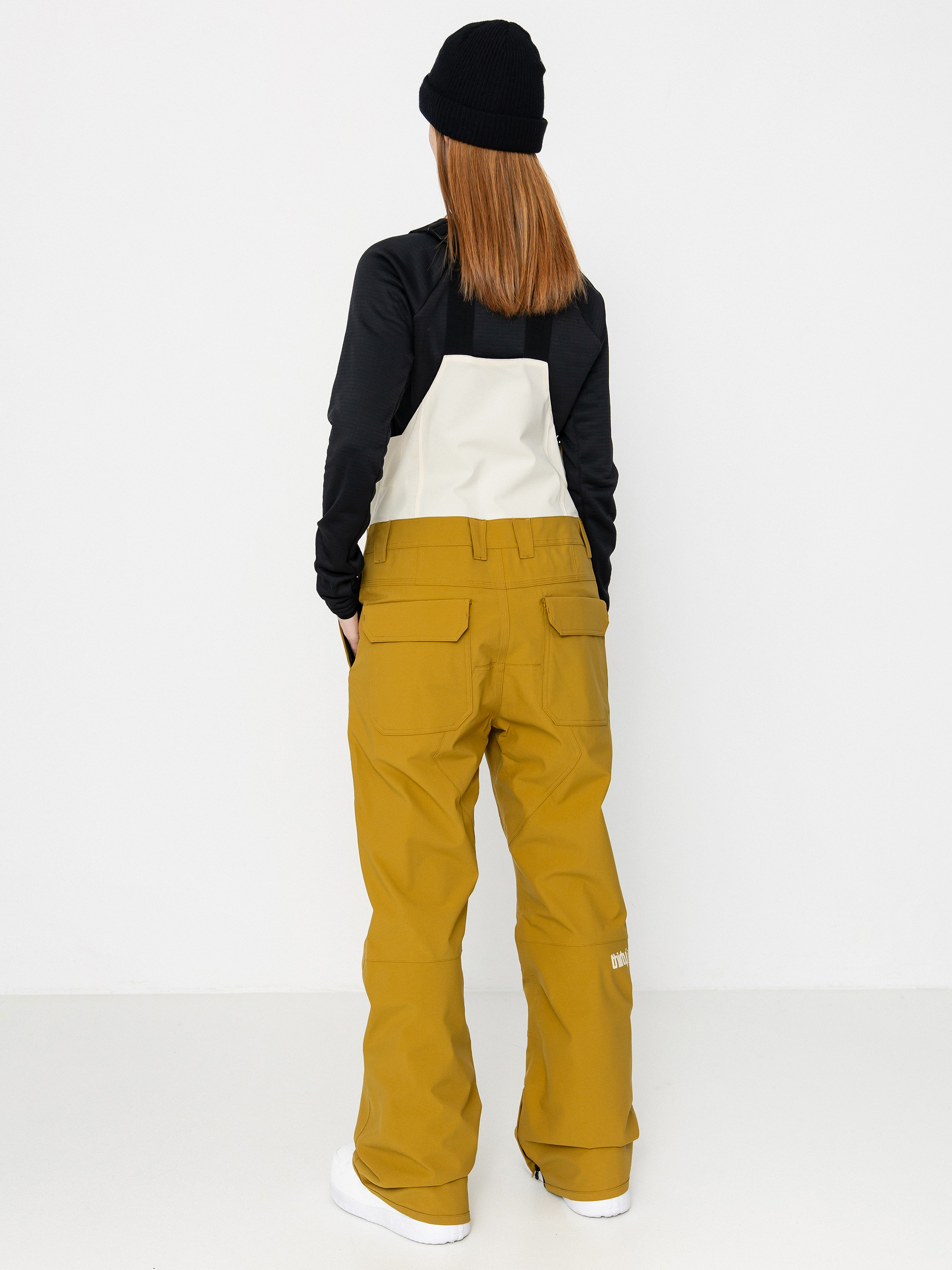Pentru femei Pantaloni pentru snowboard ThirtyTwo Basement Bib (tan)