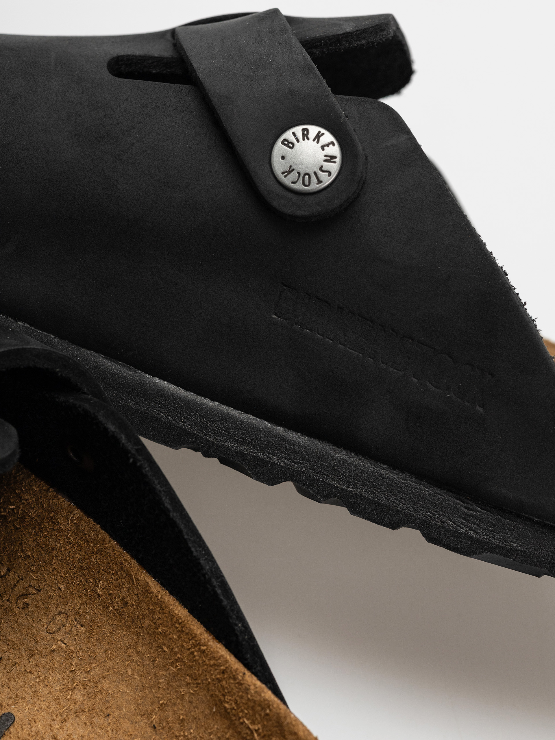 Șlapi Birkenstock Boston Oiled Leather Narrow Wmn (black)