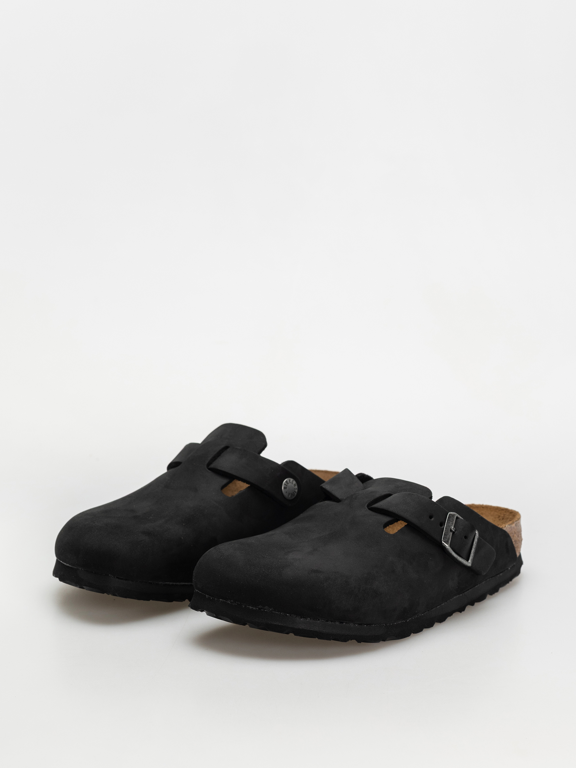 Șlapi Birkenstock Boston Oiled Leather Narrow Wmn (black)