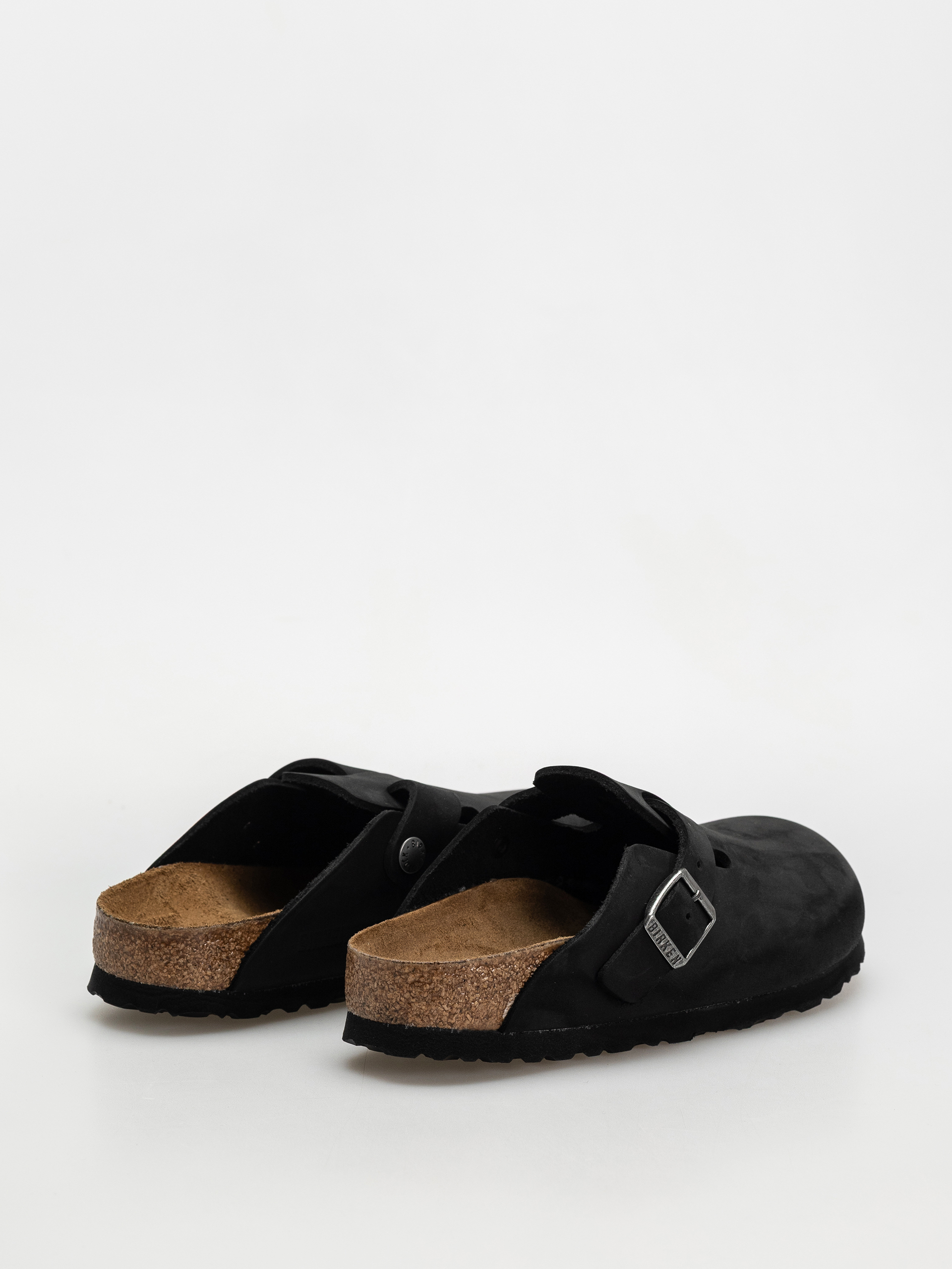 Șlapi Birkenstock Boston Oiled Leather Narrow Wmn (black)