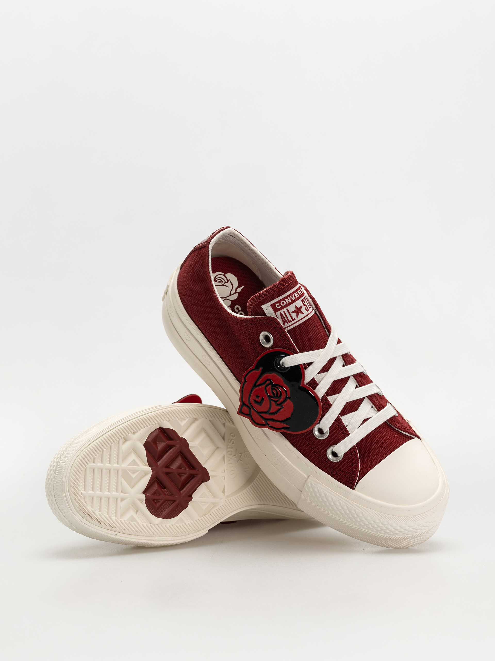 Teniși Converse Chuck Taylor All Star Lift Ox Wmn (park red/vintage white/egret)