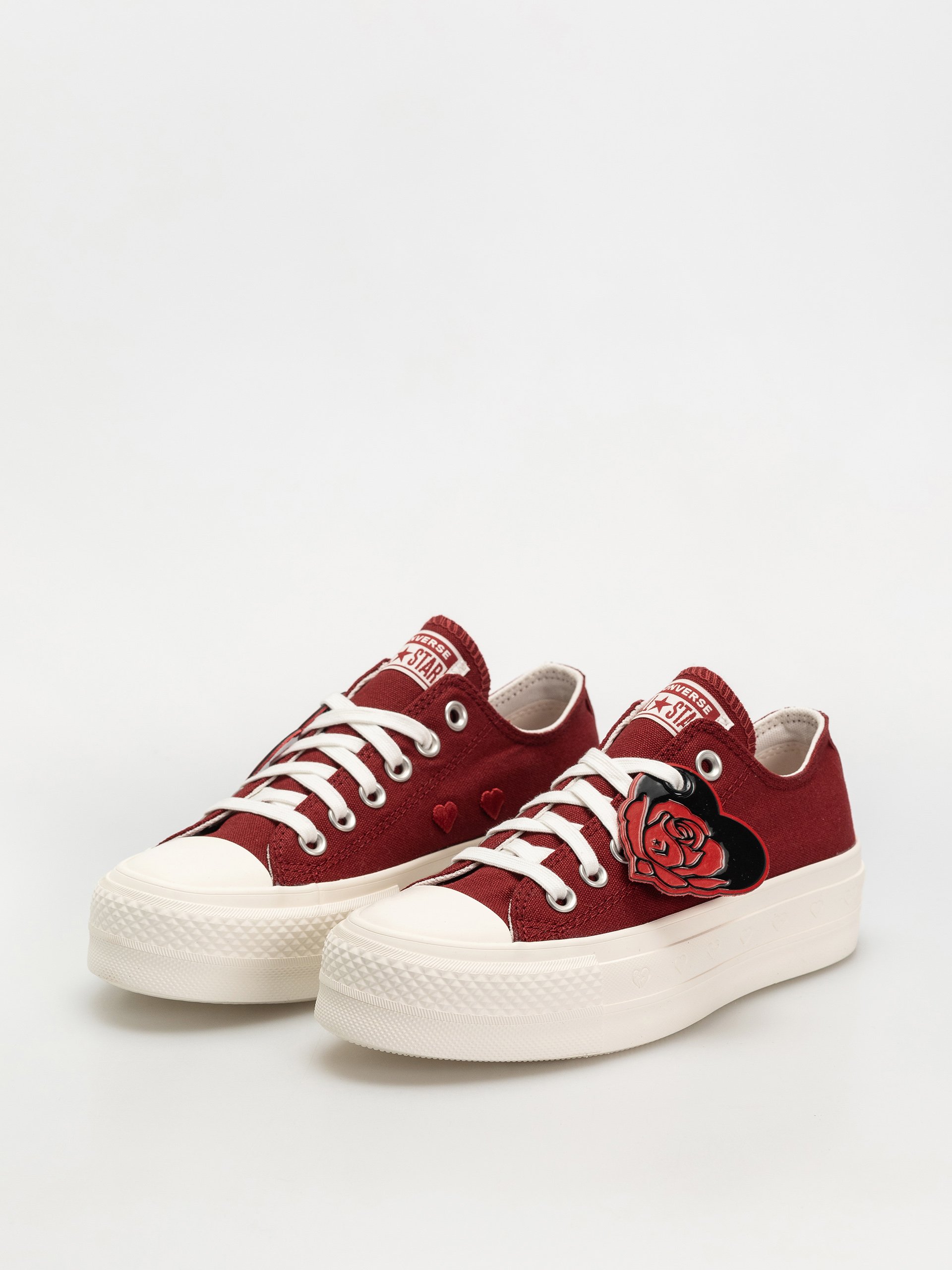 Teniși Converse Chuck Taylor All Star Lift Ox Wmn (park red/vintage white/egret)