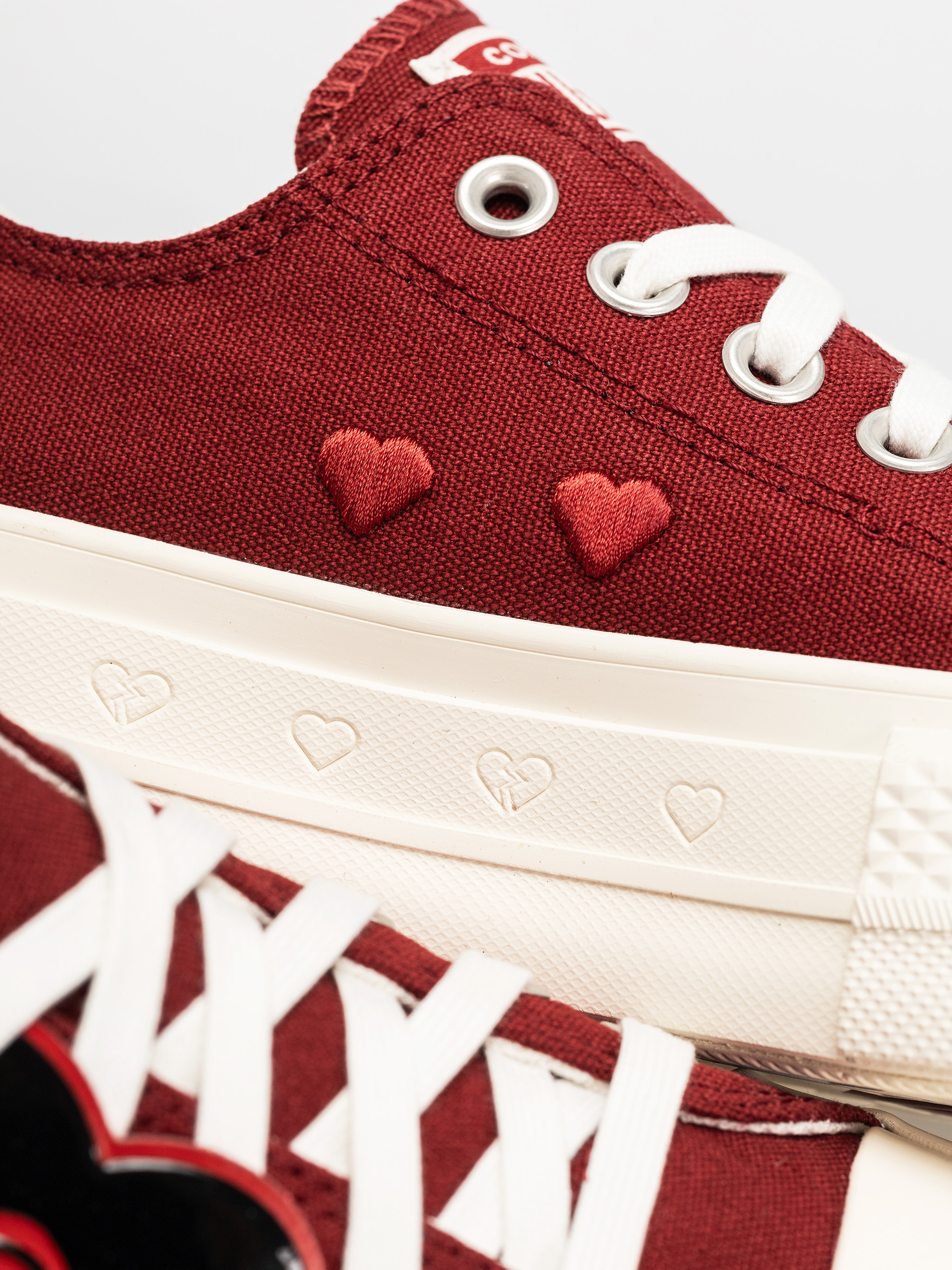 Teniși Converse Chuck Taylor All Star Lift Ox Wmn (park red/vintage white/egret)