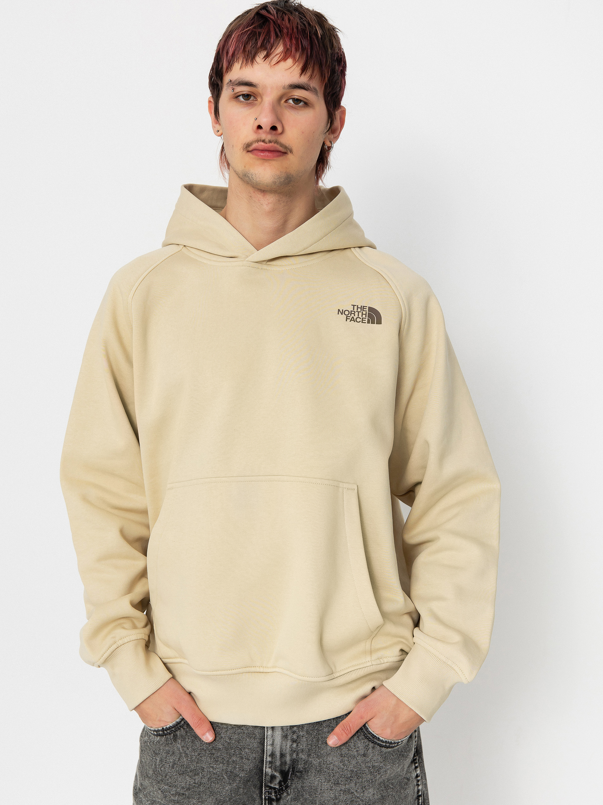Hanorac cu glugă The North Face Raglan Box Nse HD (gravel/smokey brown)