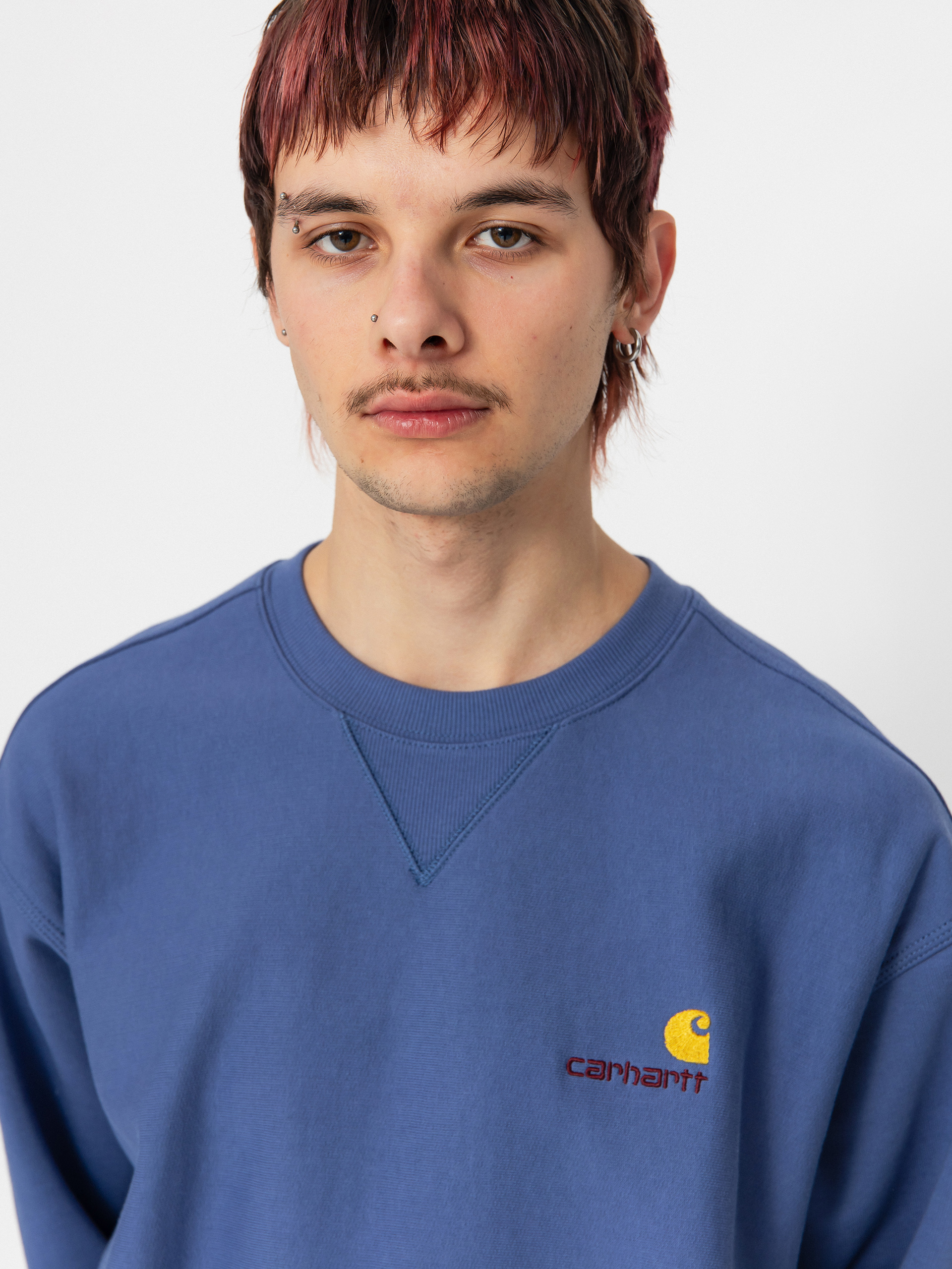Hanorac Carhartt WIP American Script (blue iris)