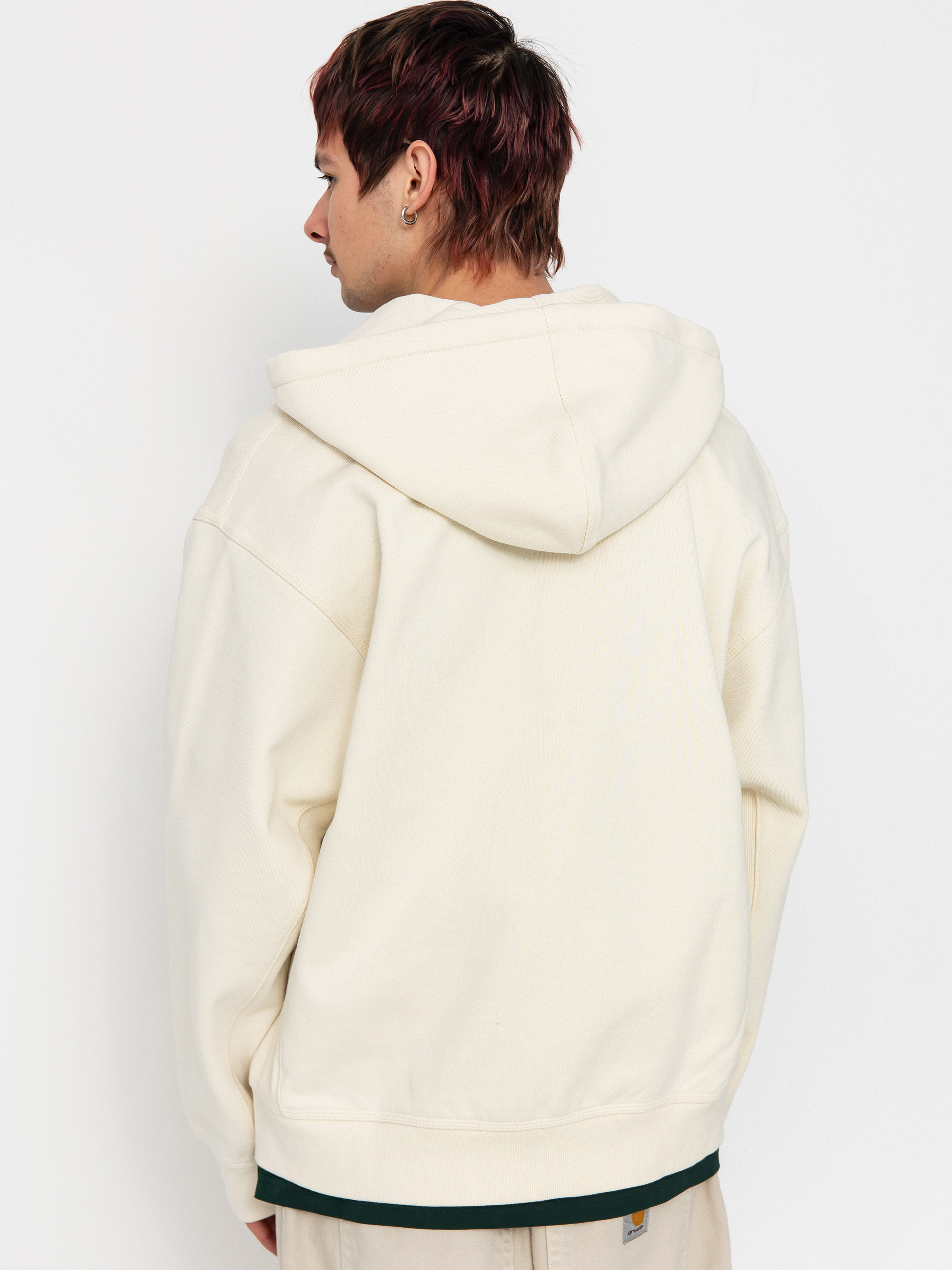 Hanorac cu glugă Carhartt WIP American Script ZHD (natural)
