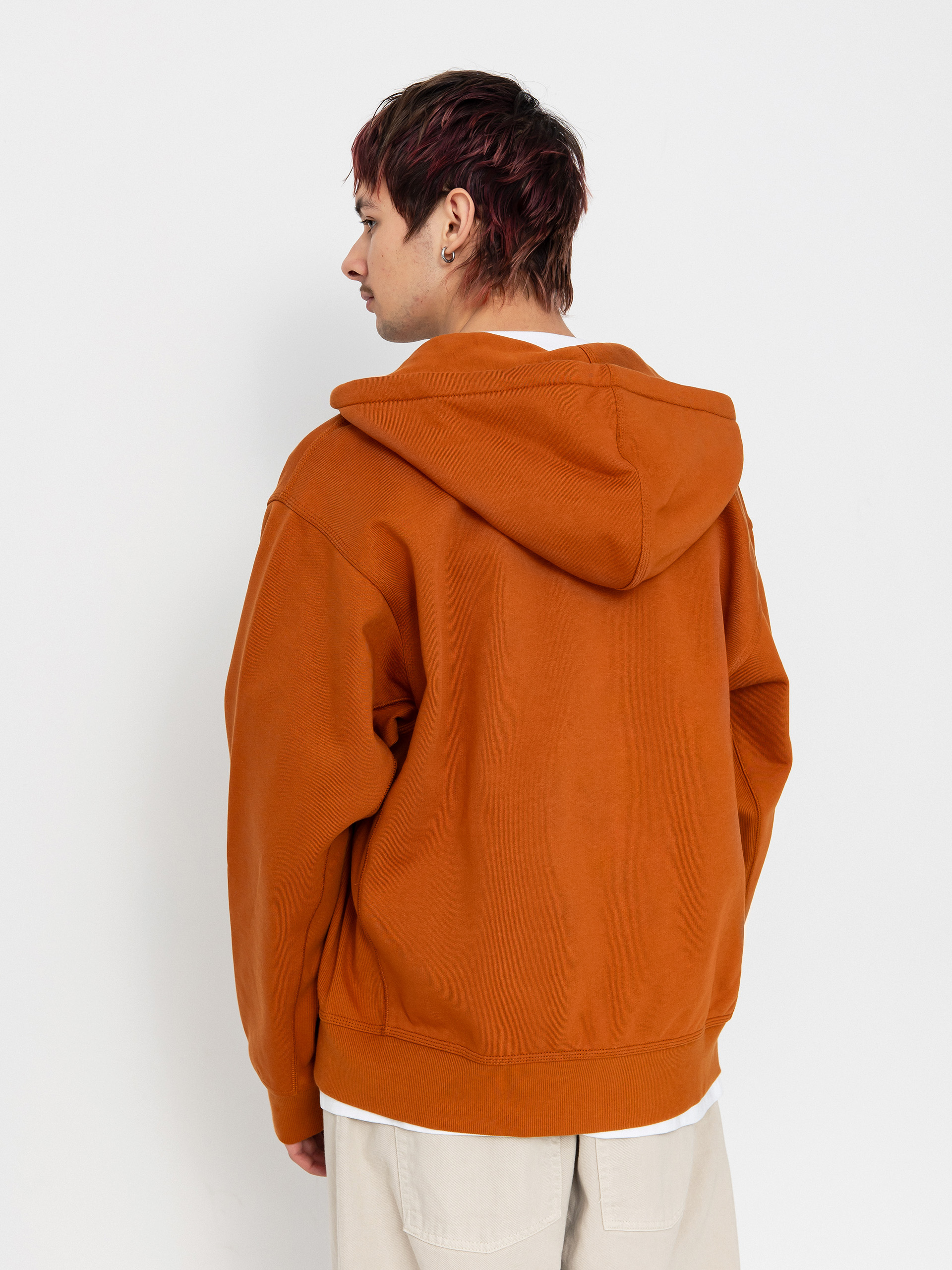 Hanorac cu glugă Carhartt WIP American Script ZHD (sienna)