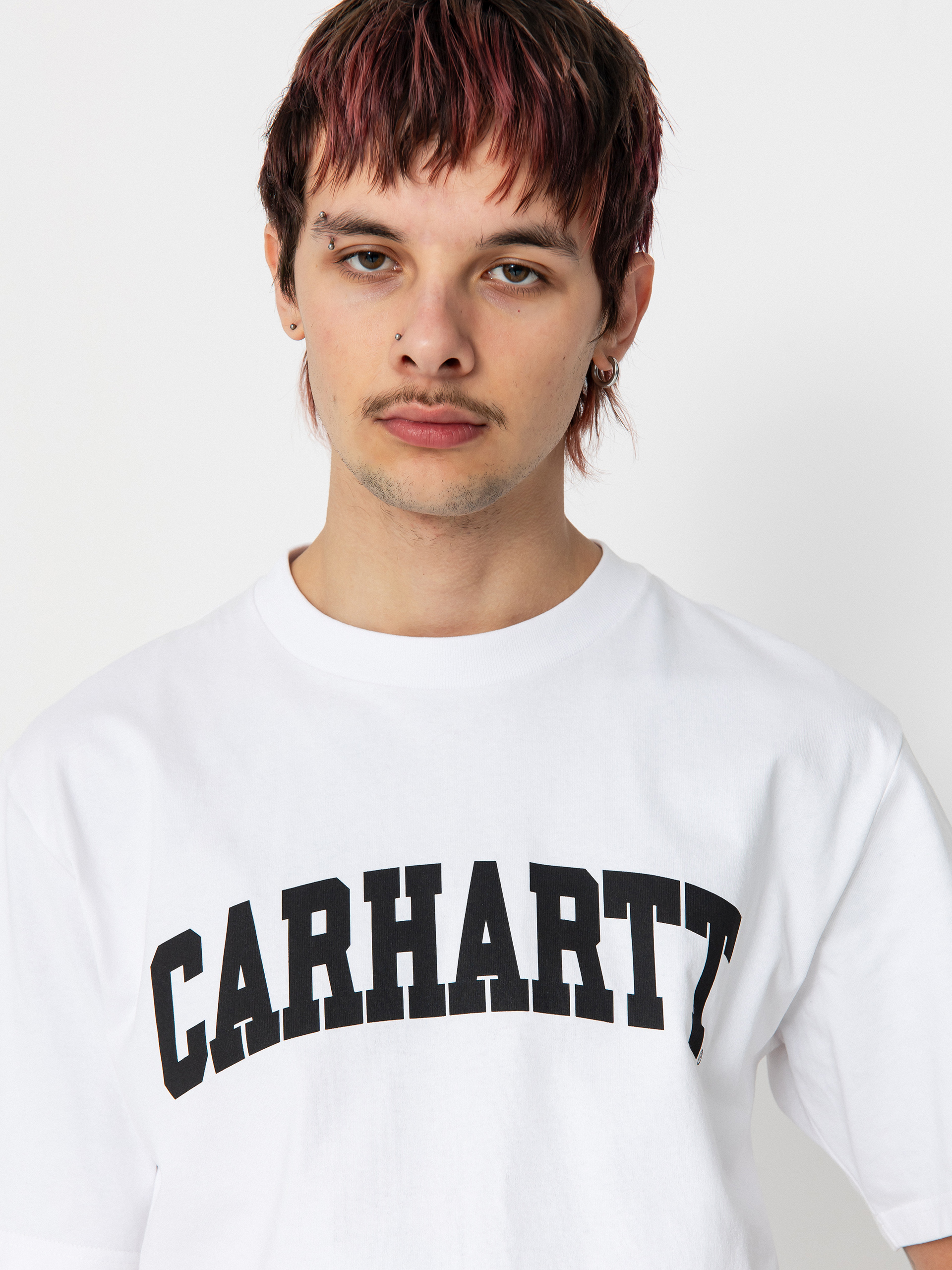Tricou Carhartt WIP University (white/black)